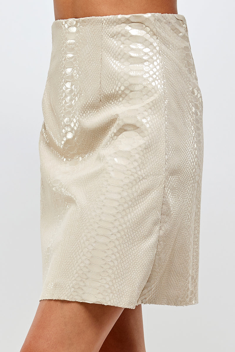 Croc Skin High Waist Mini Skirt *Limited Time Promotion