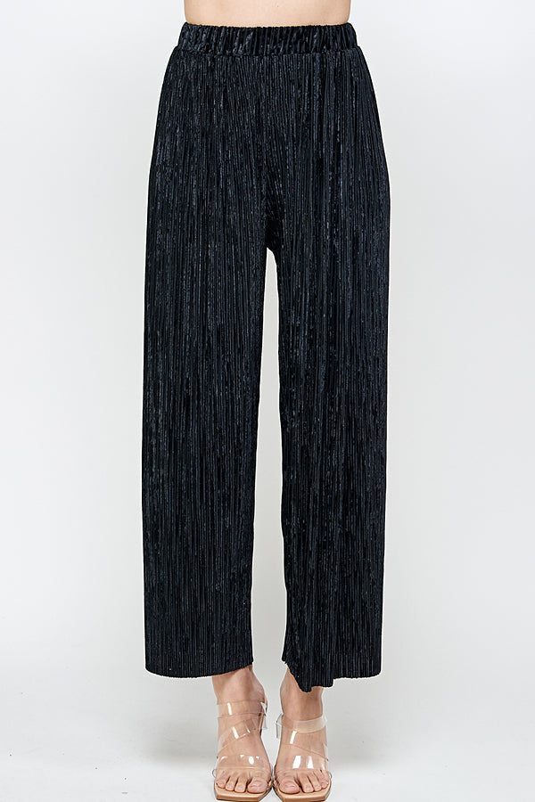 Solid Wide Leg Pants