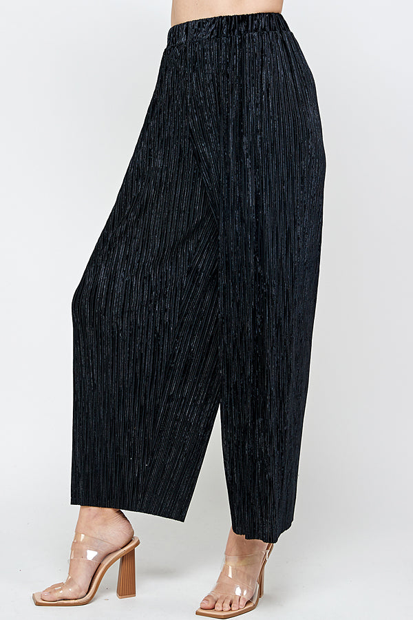 Solid Wide Leg Pants