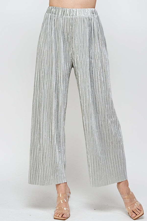 Solid Wide Leg Pants