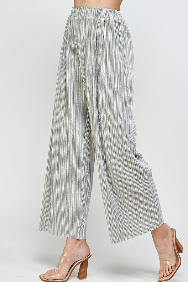 Solid Wide Leg Pants