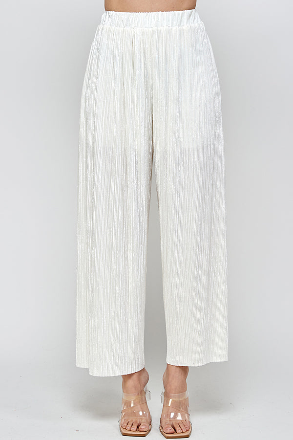 Solid Wide Leg Pants