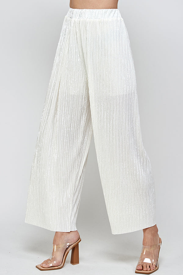 Solid Wide Leg Pants