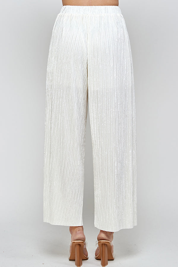 Solid Wide Leg Pants