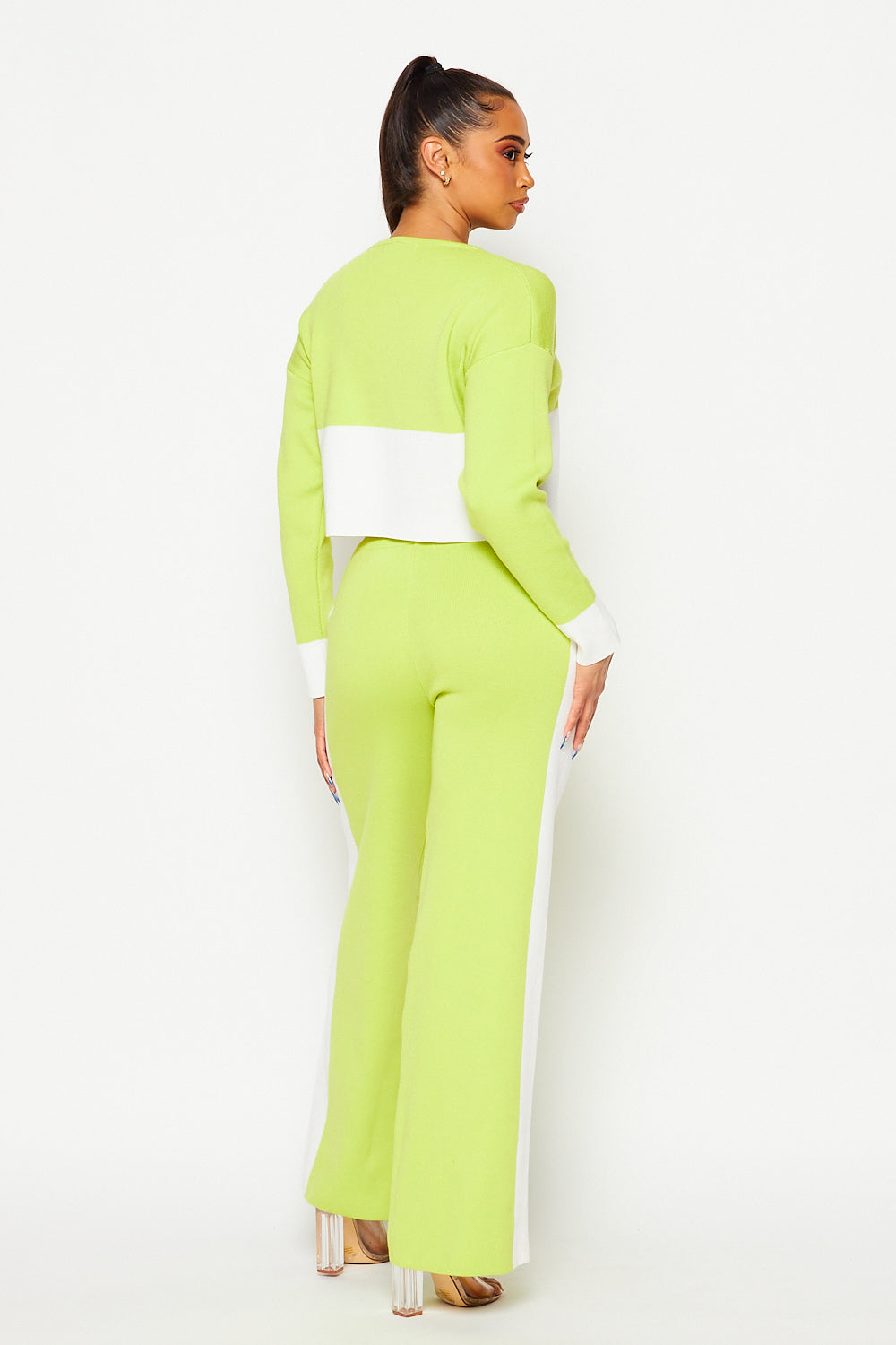 My Favorite Color Block Knit Top & Pants Set