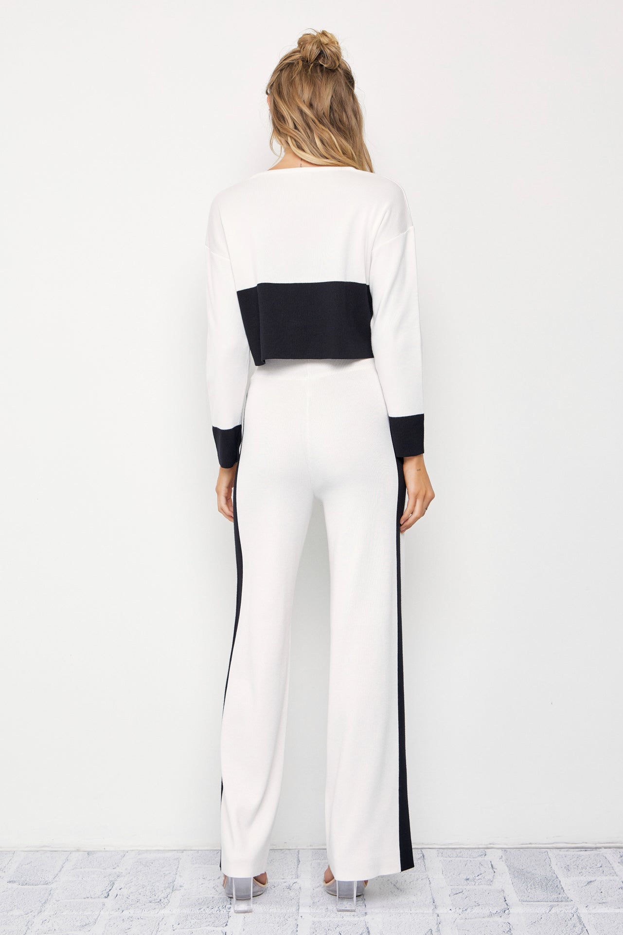 My Favorite Color Block Knit Top & Pants Set