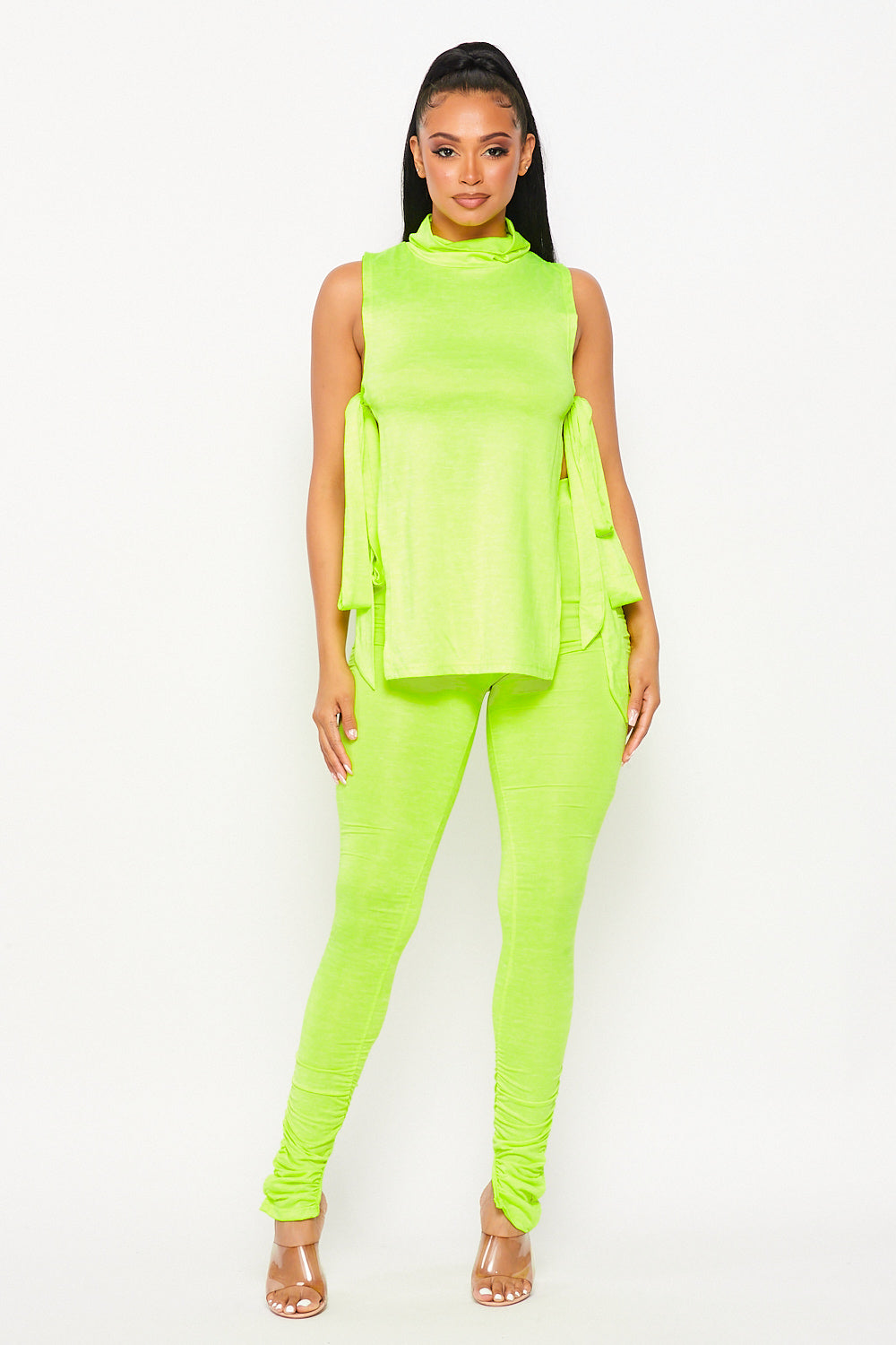Solid Top & Pants Set