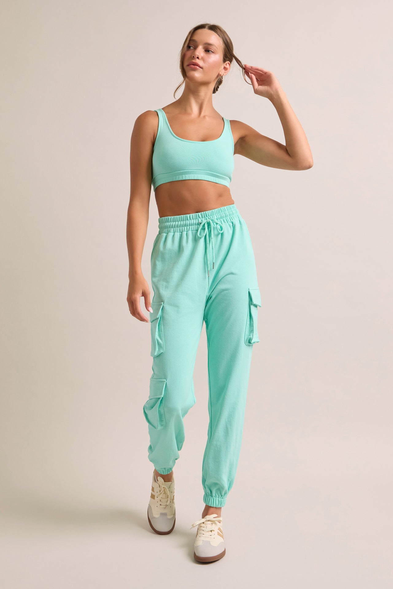 Cropped Tank Sweatpant Set