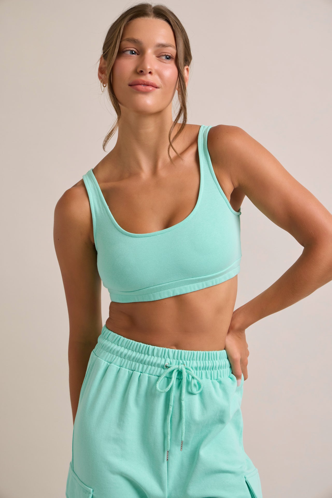 Cropped Tank Sweatpant Set