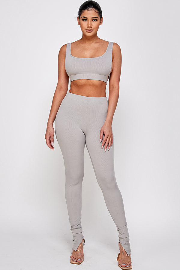 Tank Top and Pants With Slit Bottom Hem *Limited Time Promotion