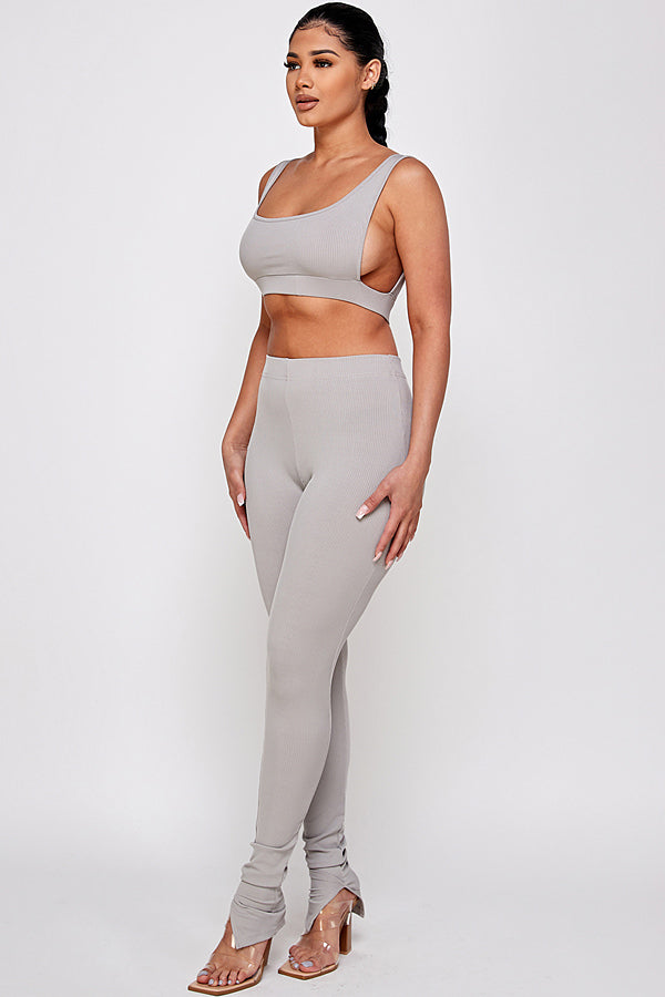 Tank Top and Pants With Slit Bottom Hem *Limited Time Promotion