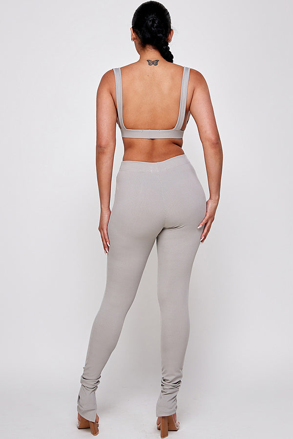 Tank Top and Pants With Slit Bottom Hem *Limited Time Promotion