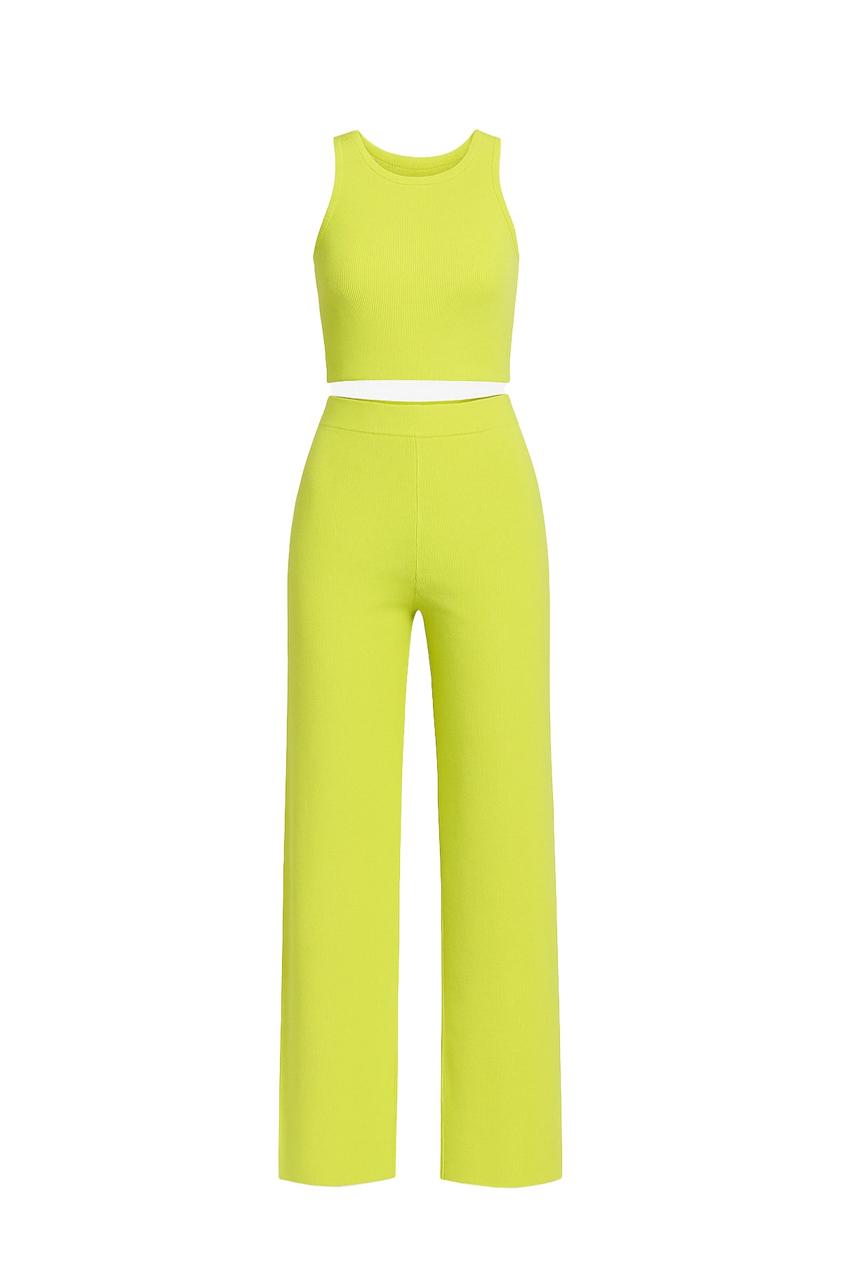 Solid Sleeveless Two Pieces Set