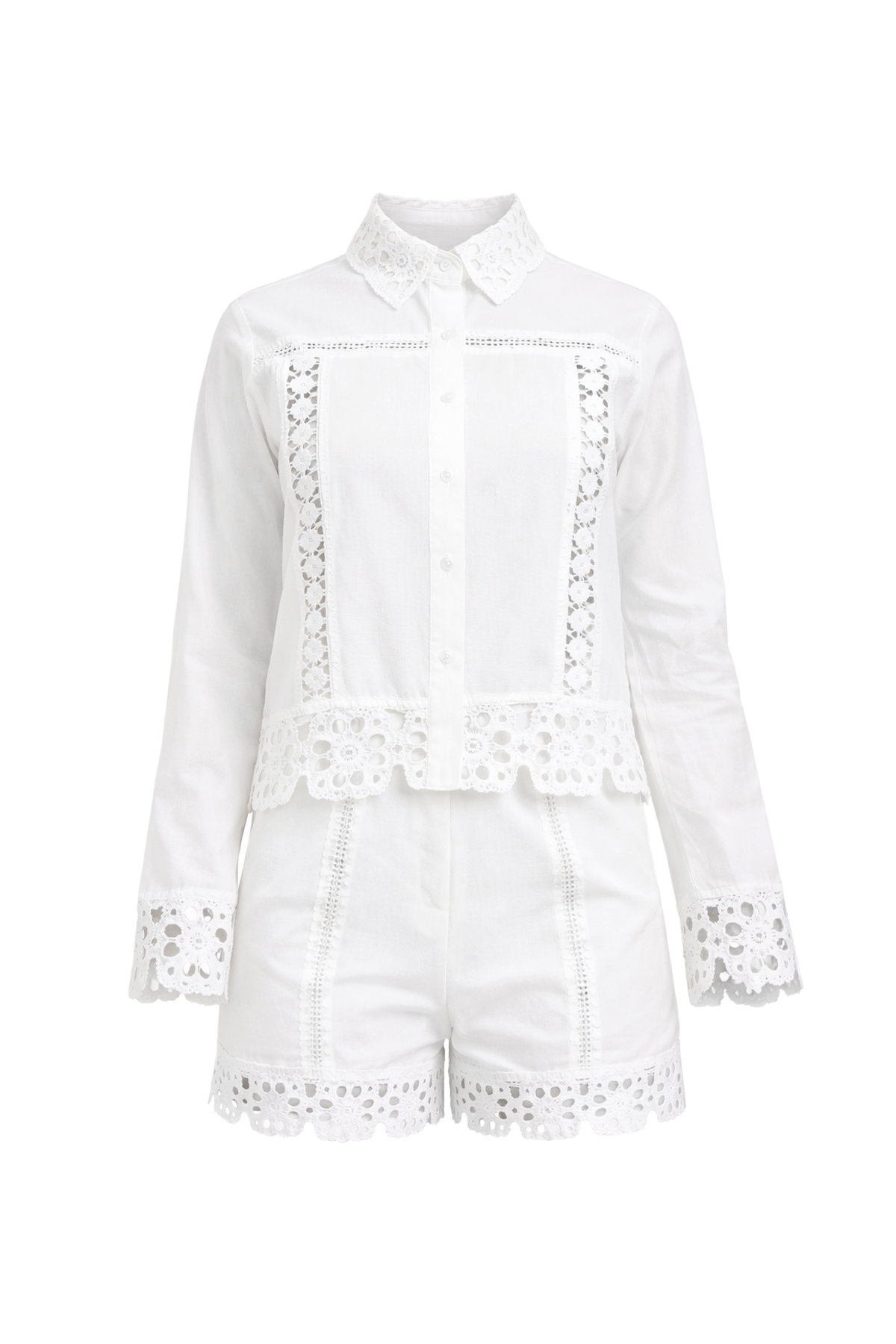Eyelet Top and Short Set
