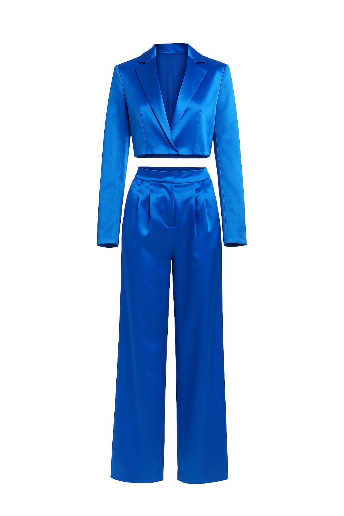 Satin Blazer and Pants Set