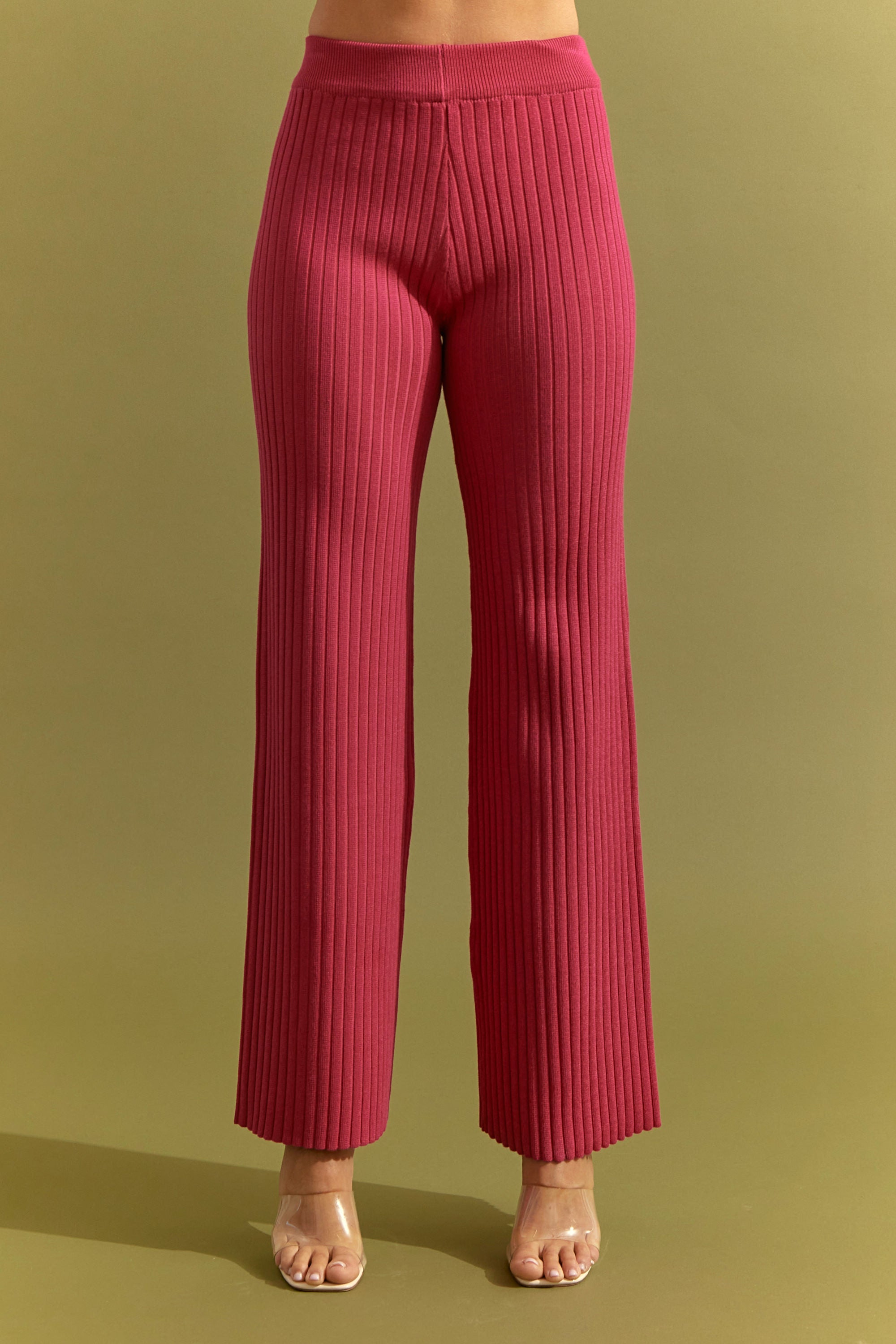 Conjunto de manga larga de punto y parte inferior