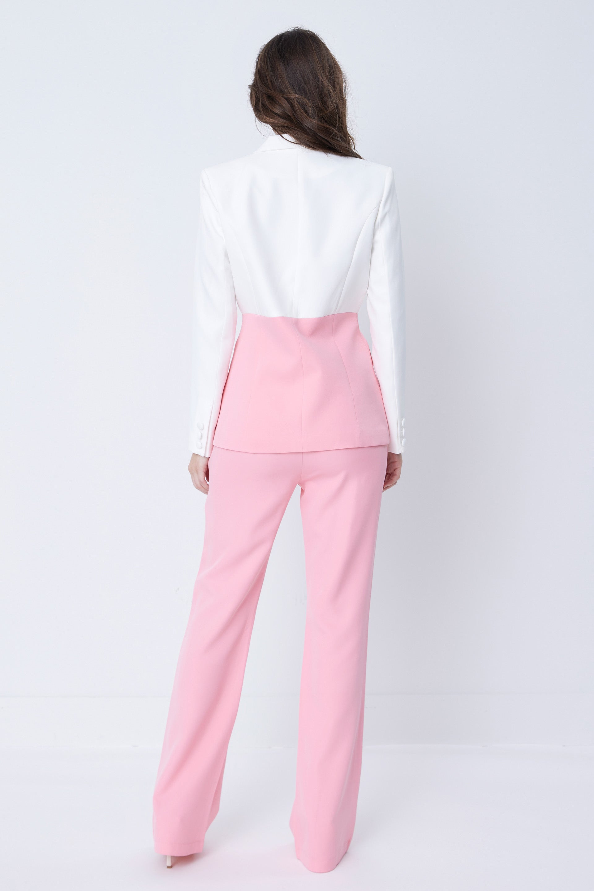Contrast Blazer and Trouser Set