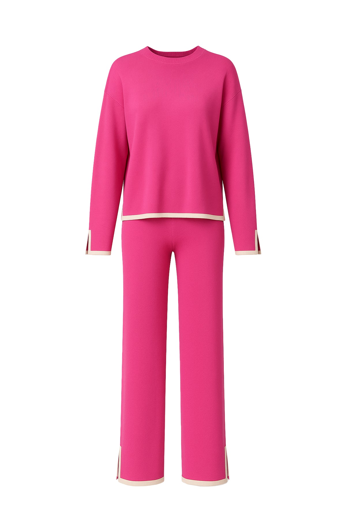 Coordination is Key Knit Long Sleeve Top and Pants Set