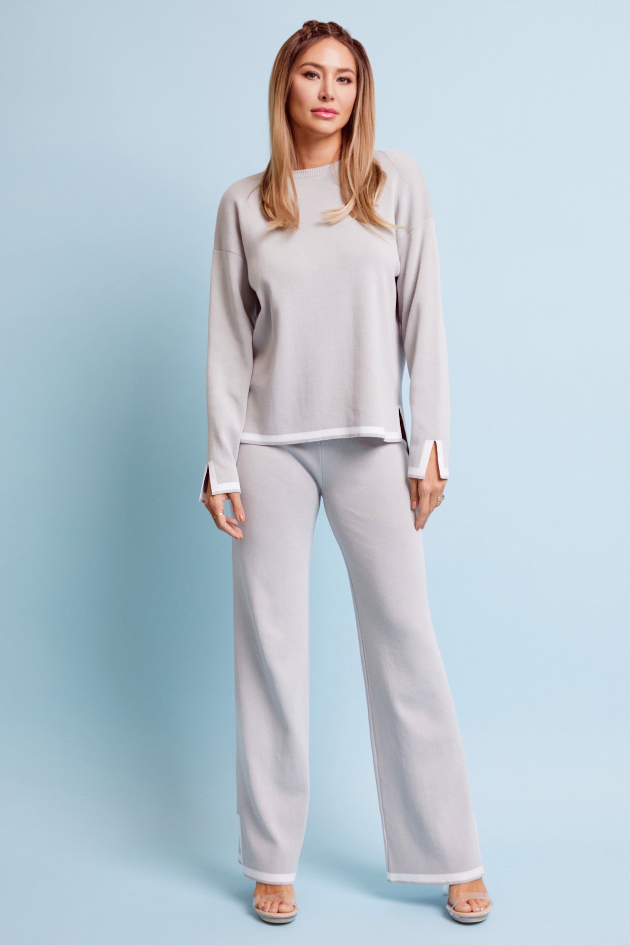 Coordination is Key Knit Long Sleeve Top and Pants Set
