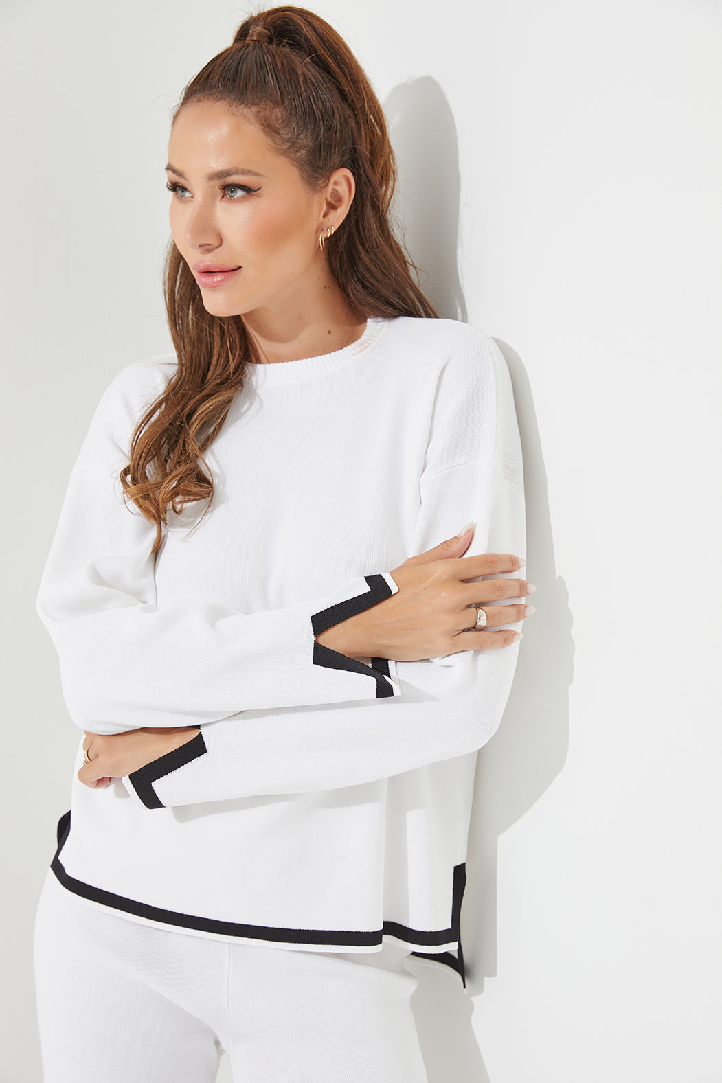 Coordination is Key Knit Long Sleeve Top and Pants Set