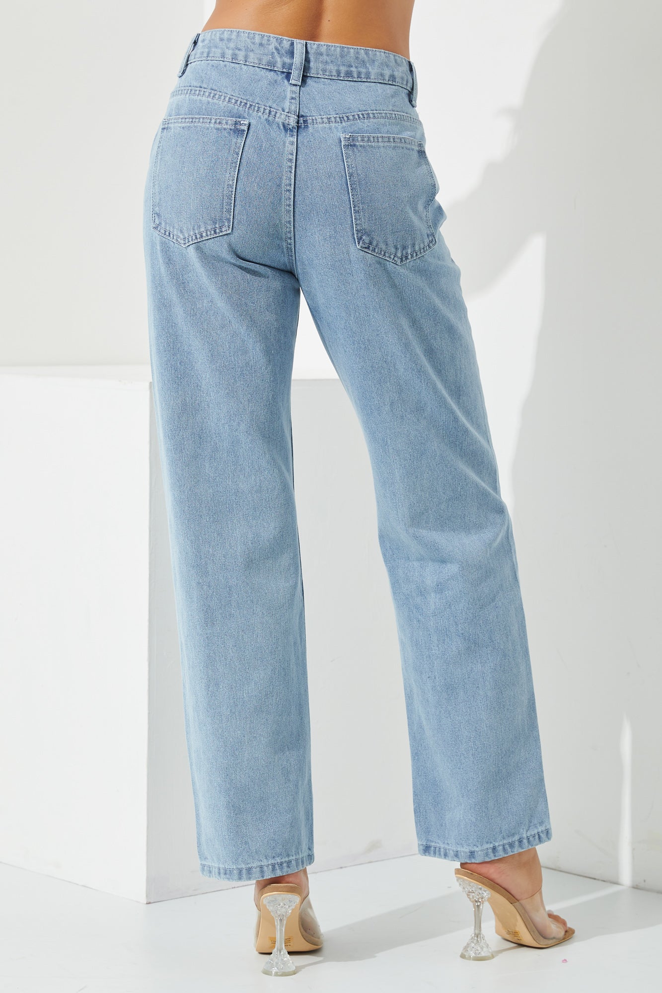 Denim Crop Jacket and Trouser 2pc Set