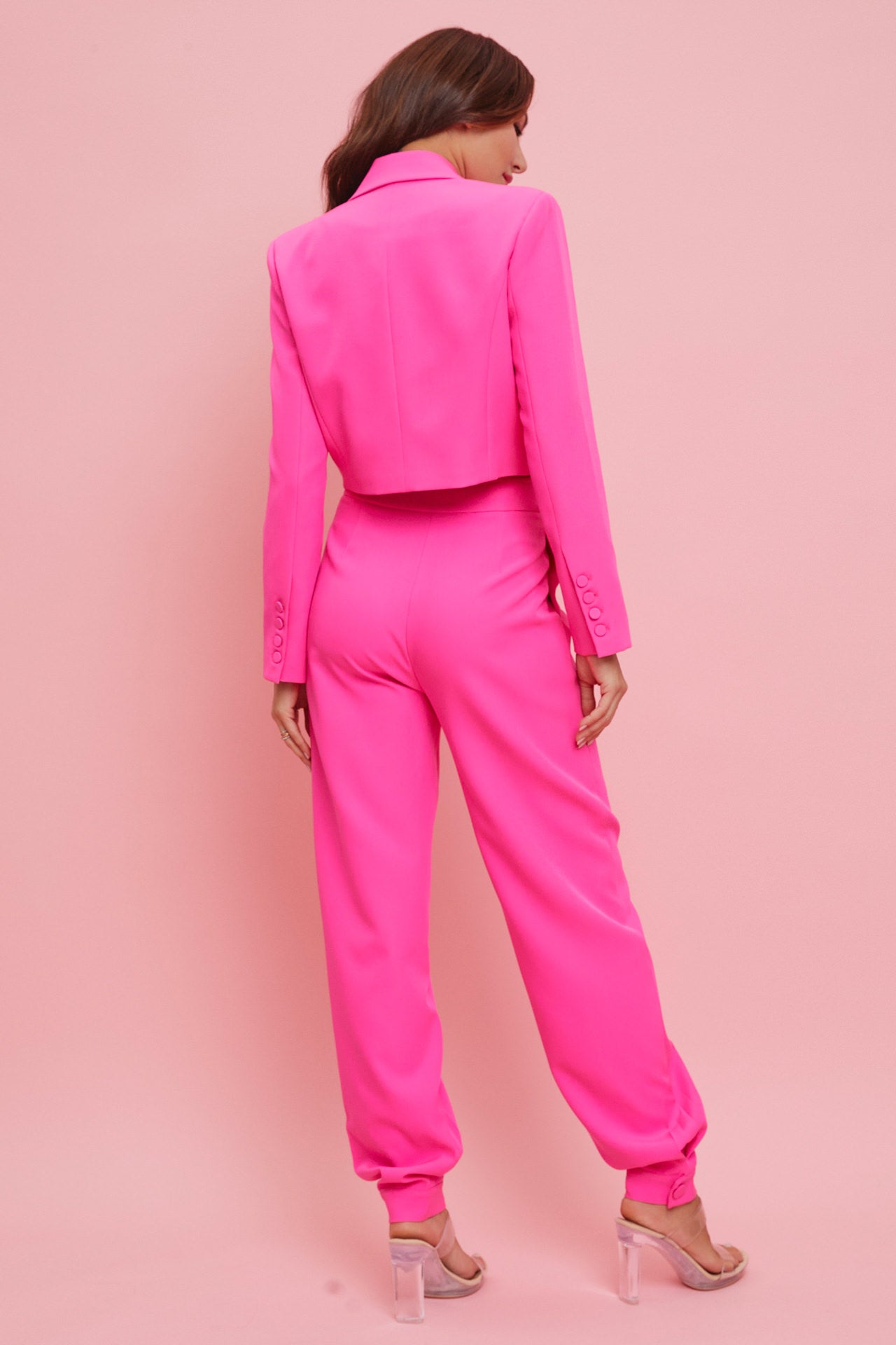 Crop Blazer and Trouser 2 Piece Set
