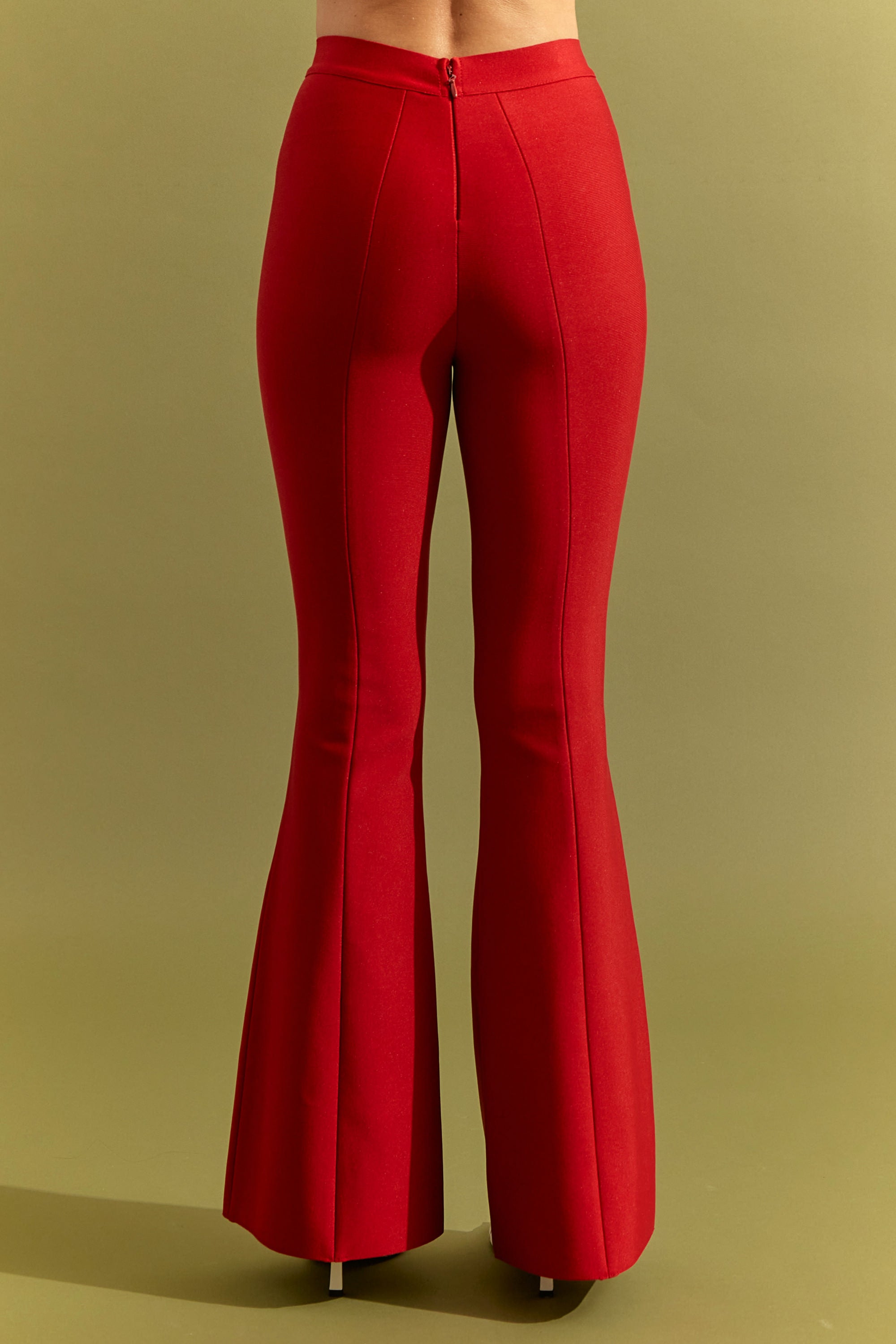 Bandage Heart Bust Corset Top and Flare Pants Set