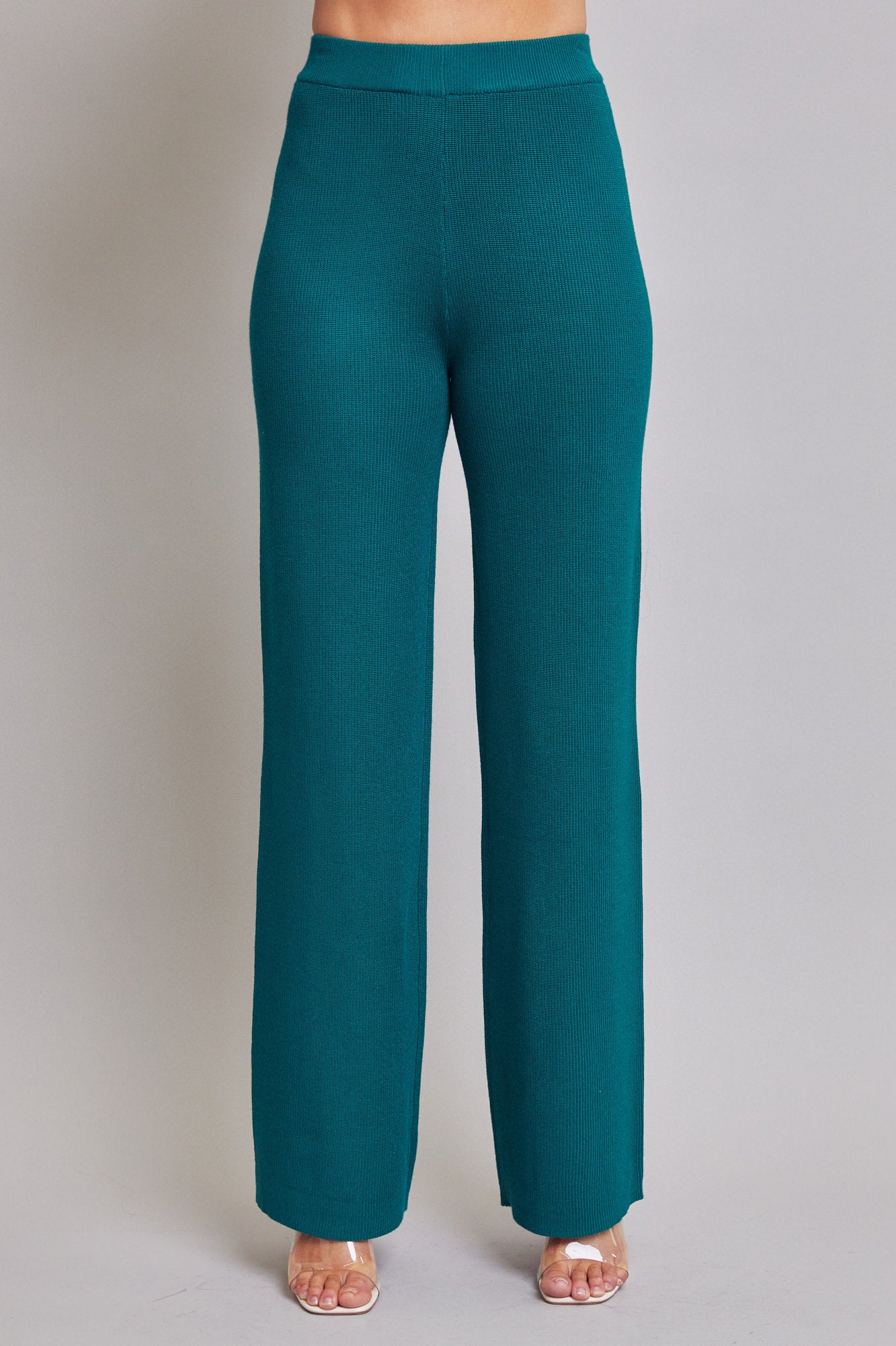 Long Sleeve Knit Top and Pants Set