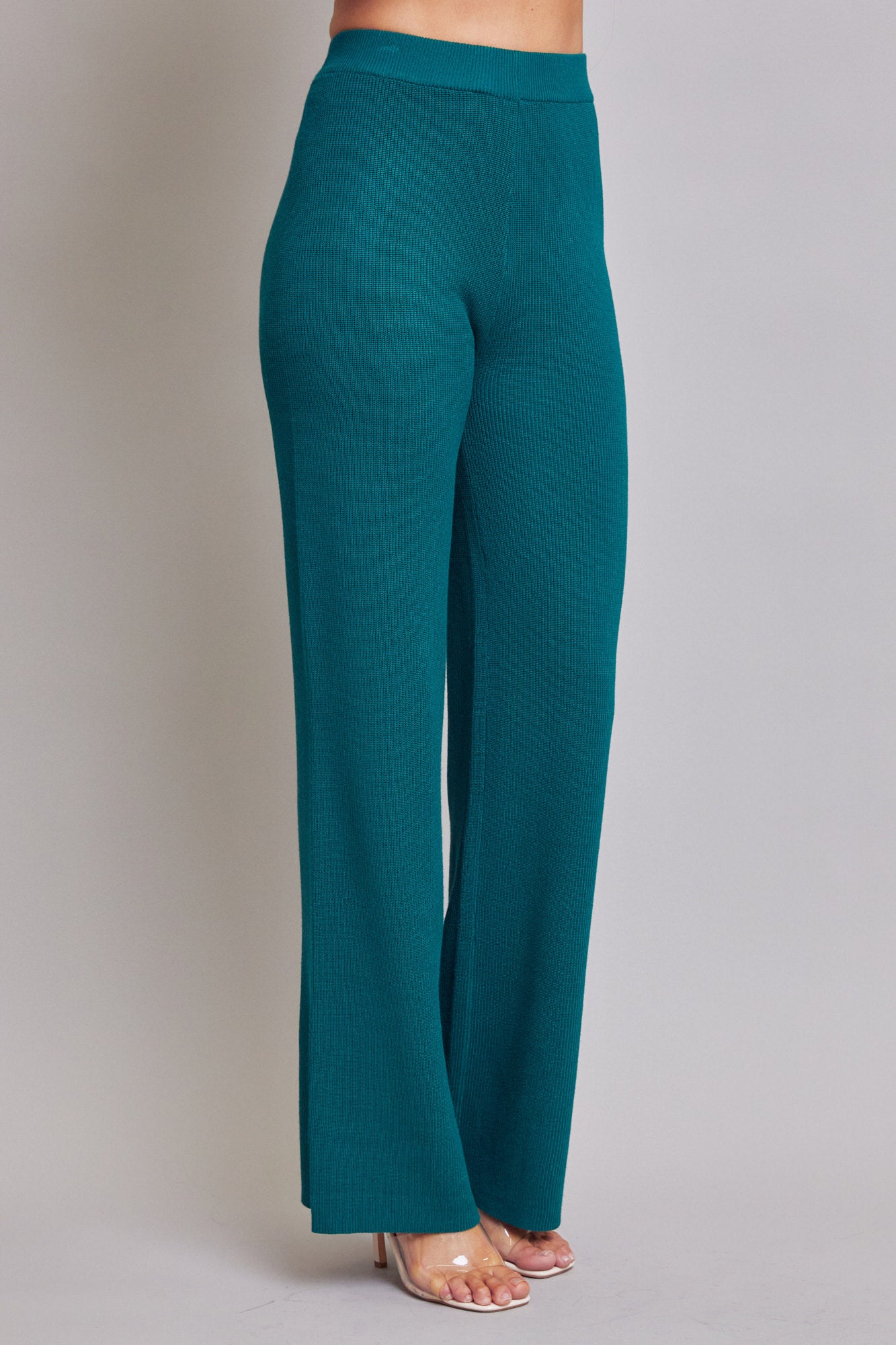 Long Sleeve Knit Top and Pants Set