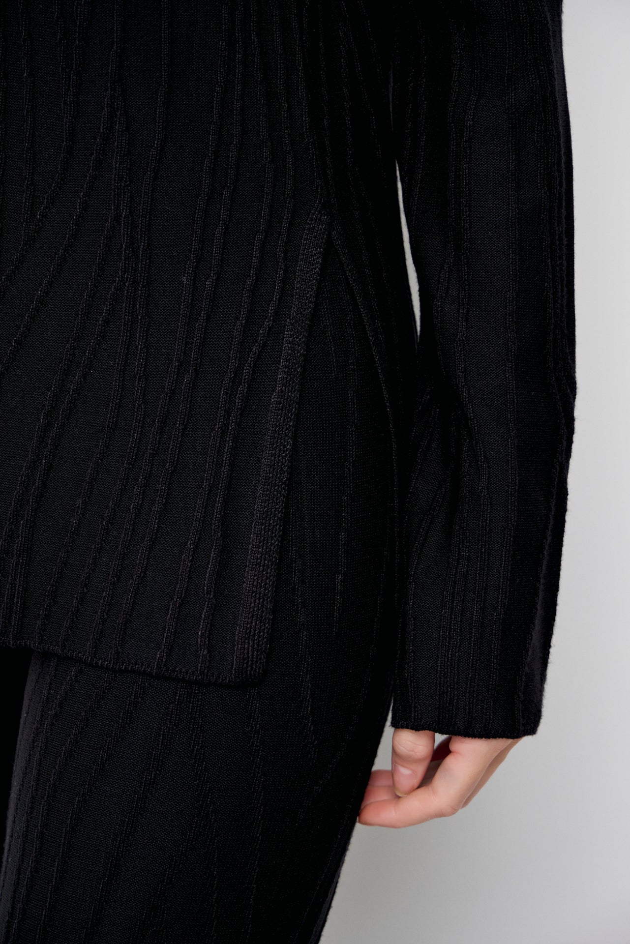 Seraphina Textured Long Sleeve Top and Pants Set