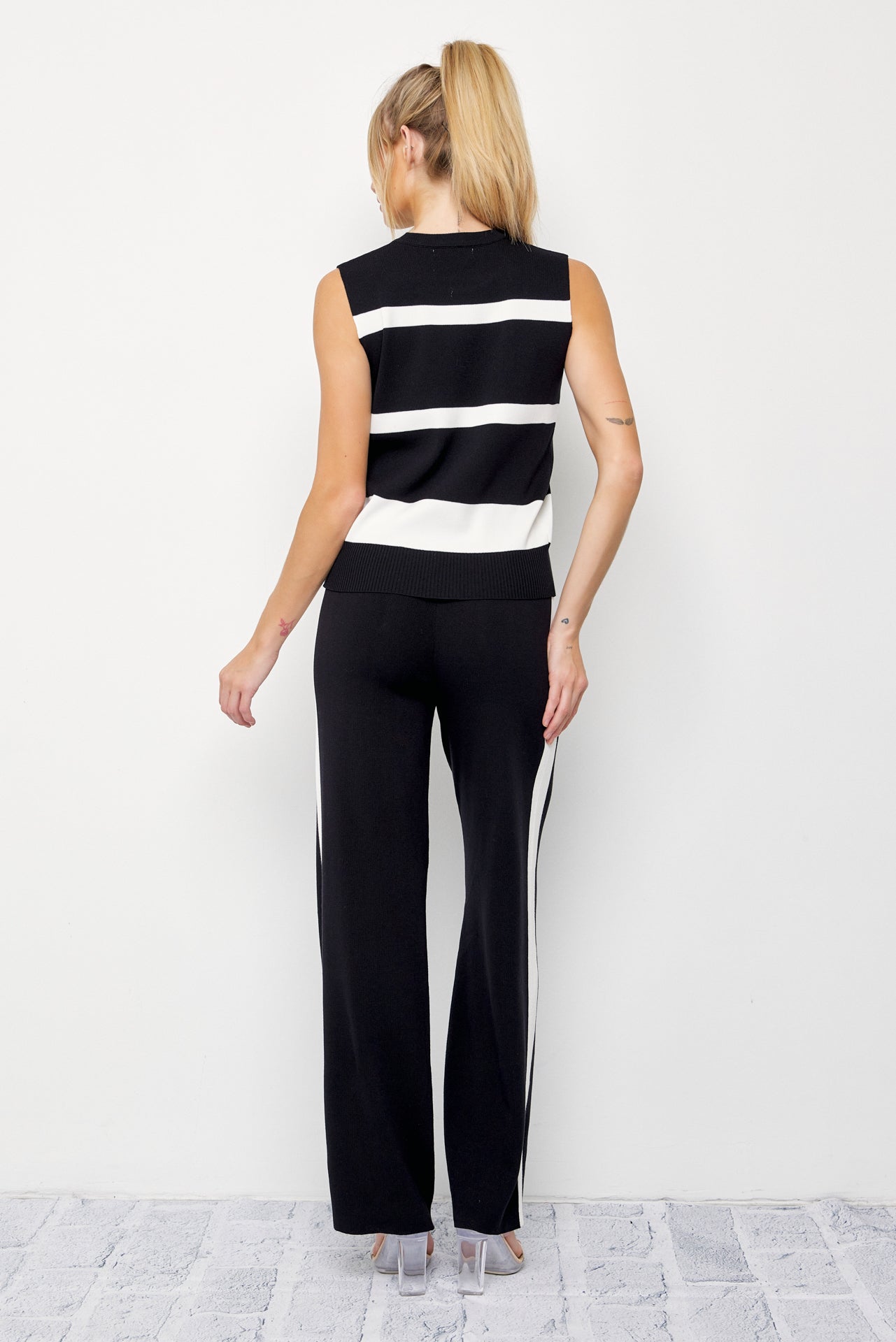 Something Comfy Knit Sleeveless Top And Pants Set