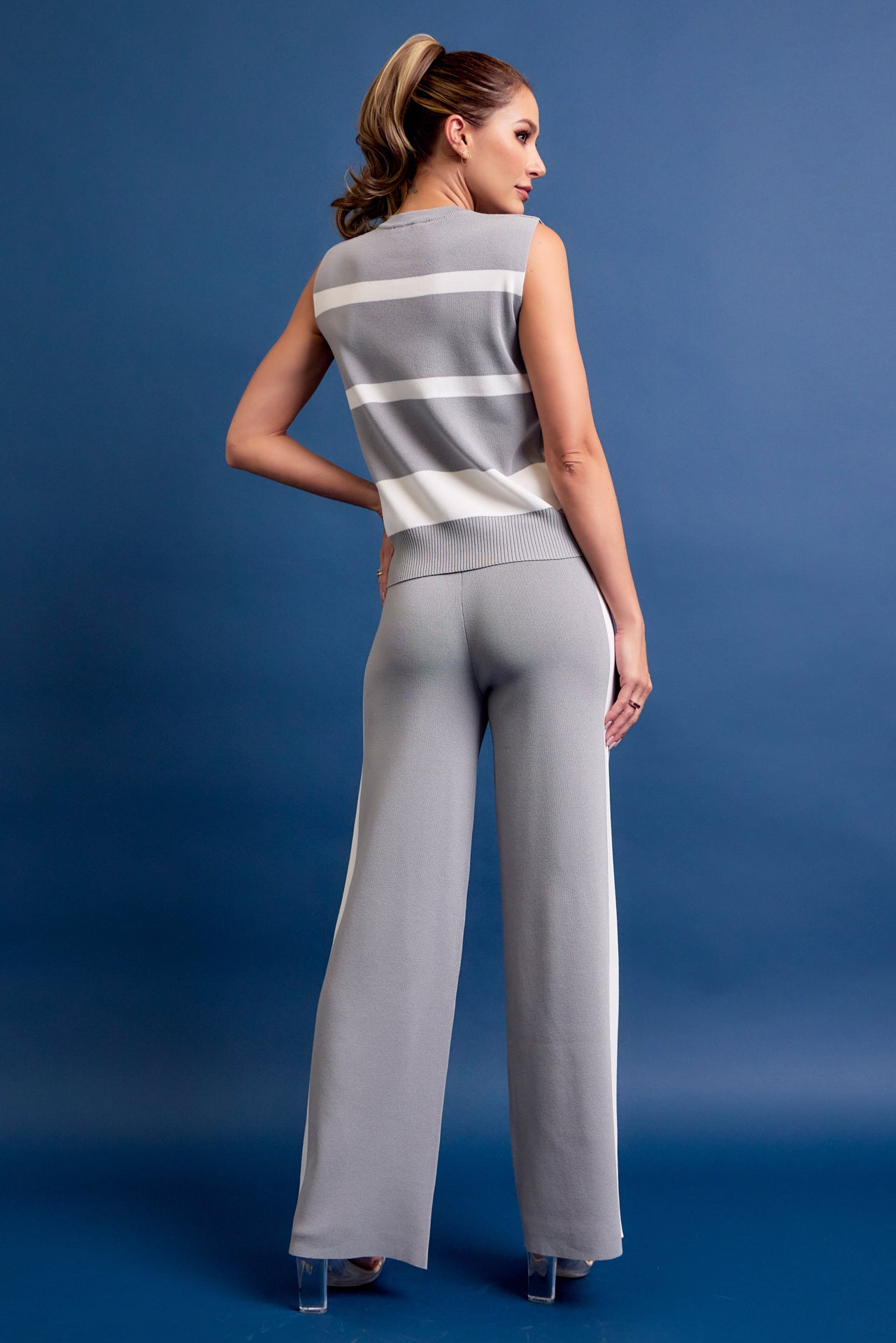 Something Comfy Knit Sleeveless Top And Pants Set