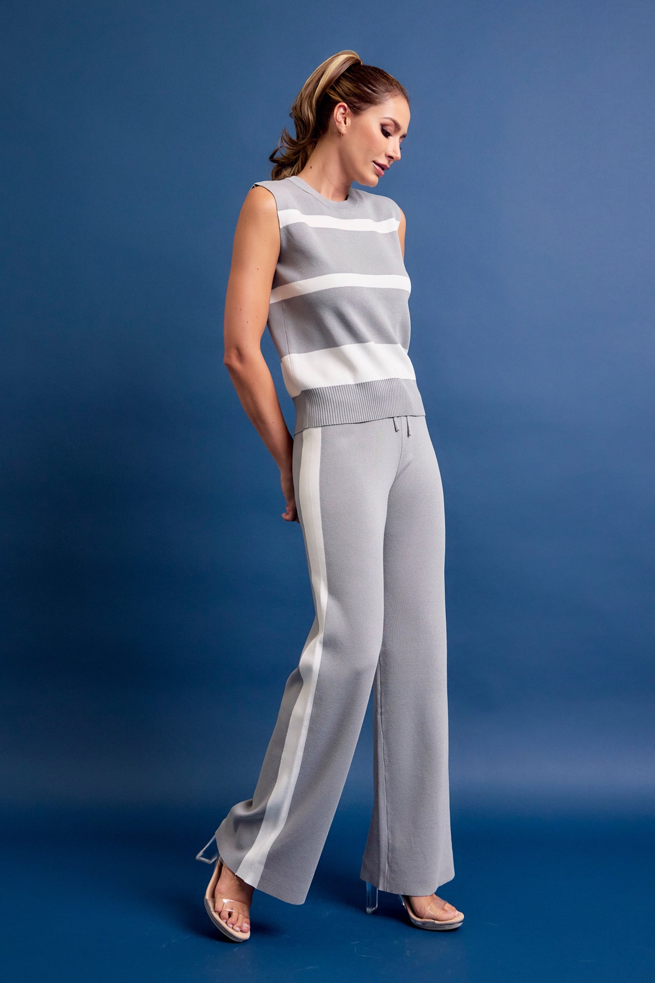 Something Comfy Knit Sleeveless Top And Pants Set