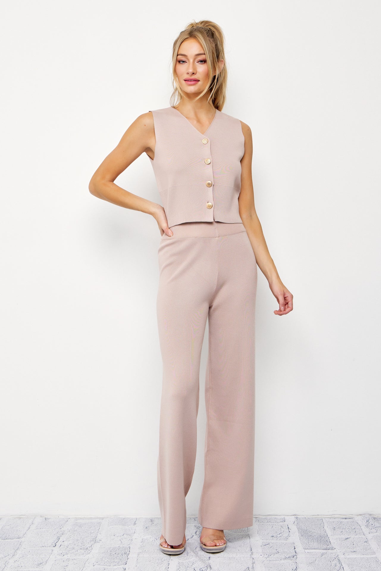 Knit Top & Pants Set