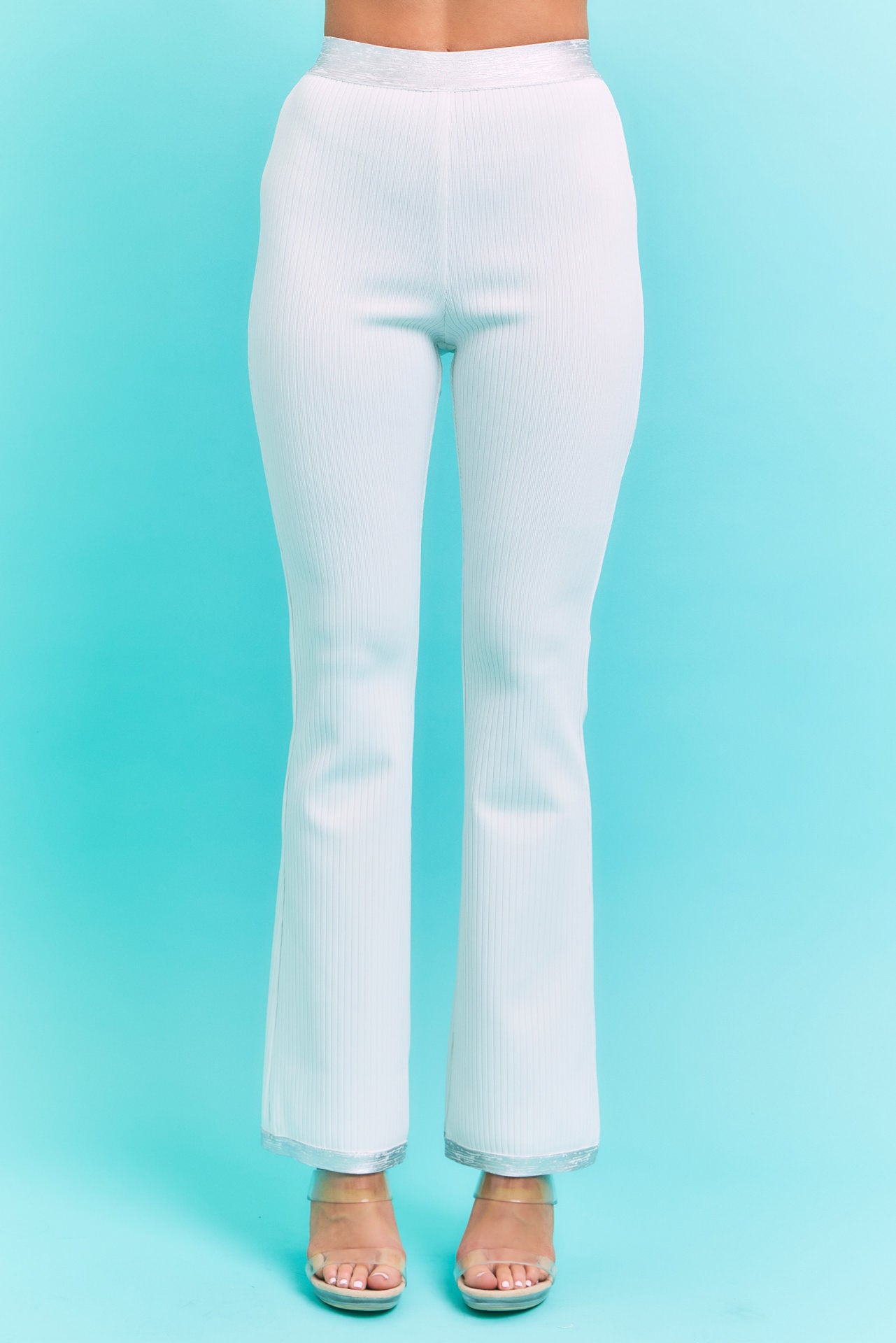 Made To Pair Bandage Crop Top & Flare Pants Set