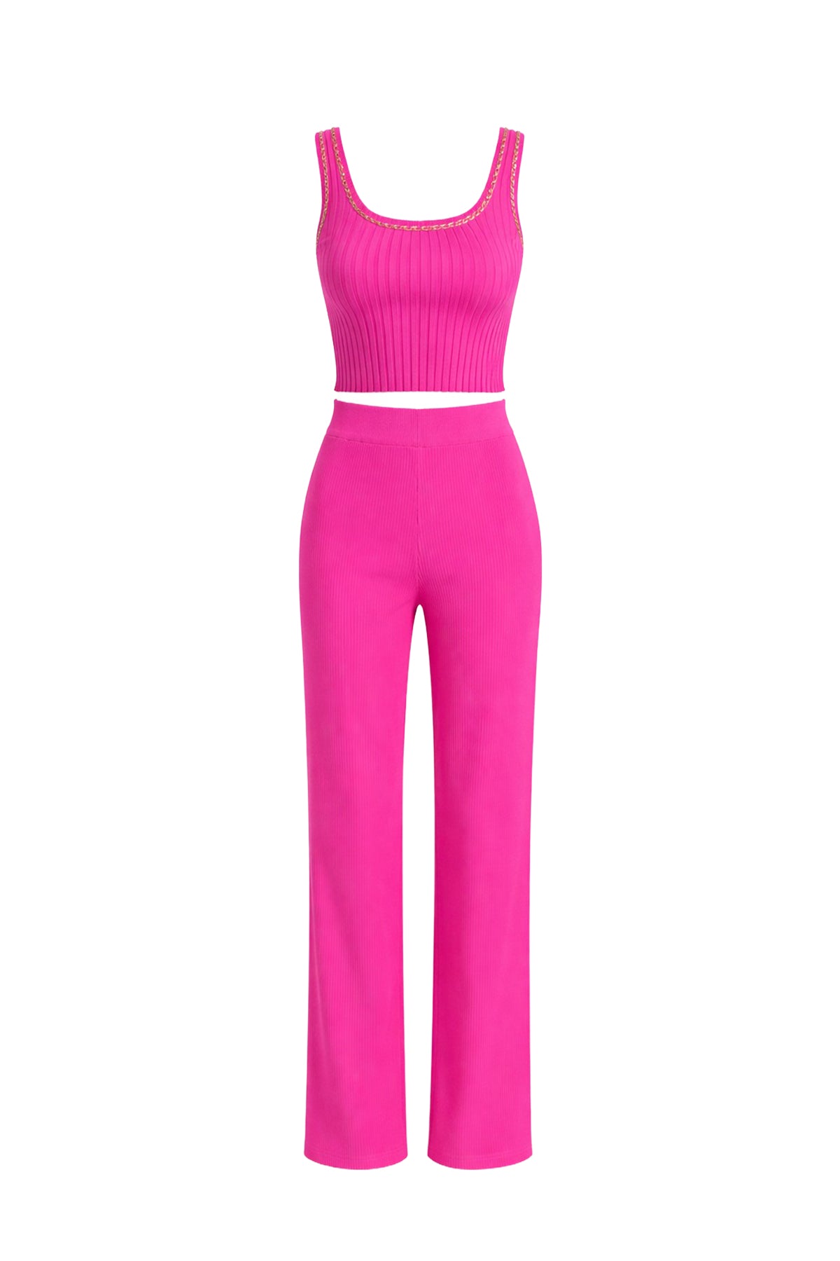 Break the Chains Sleeveless Crop Top & Pants Set