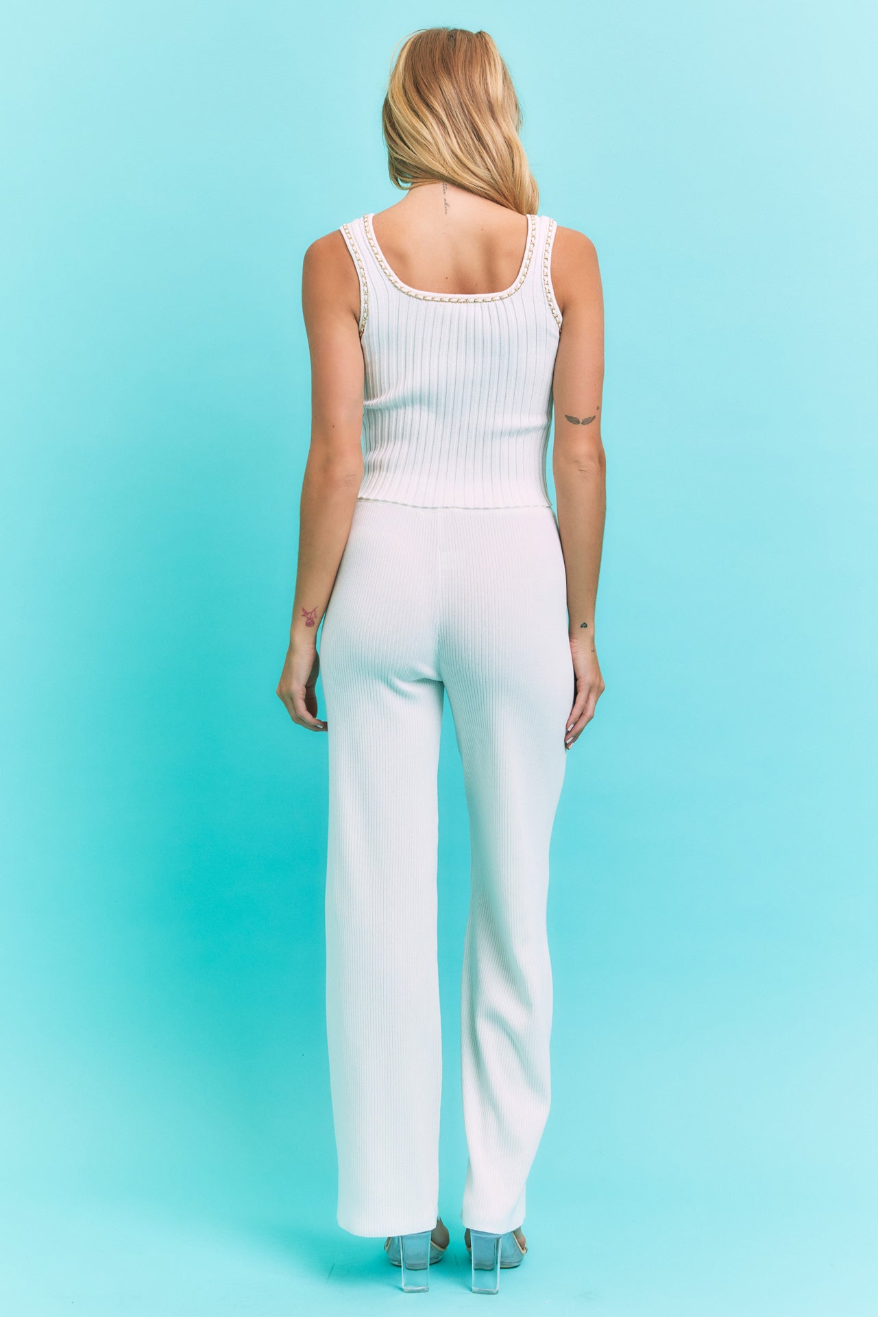 Break the Chains Sleeveless Crop Top & Pants Set