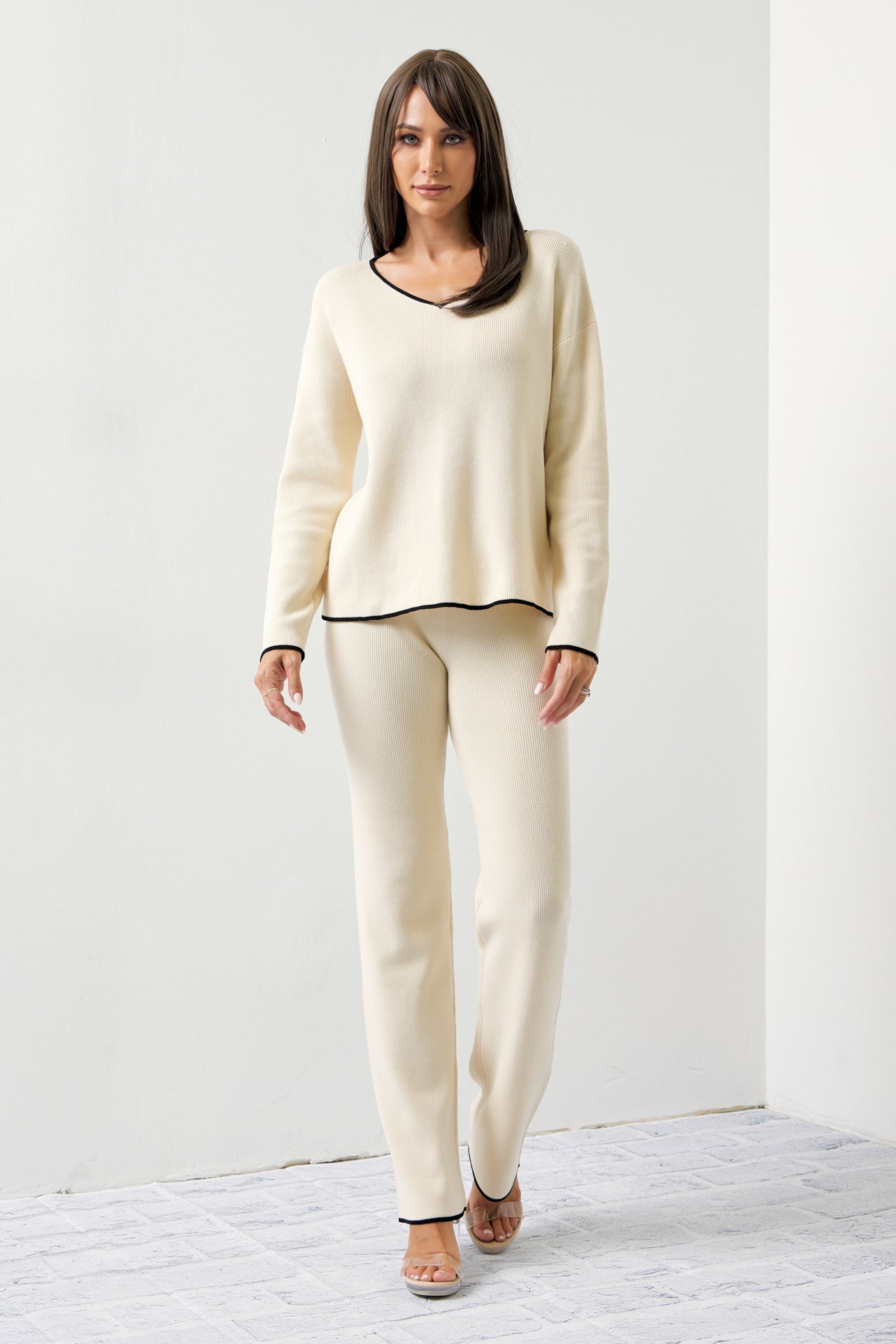 Weekend Casual V-Neck Long Sleeve and Pants Set