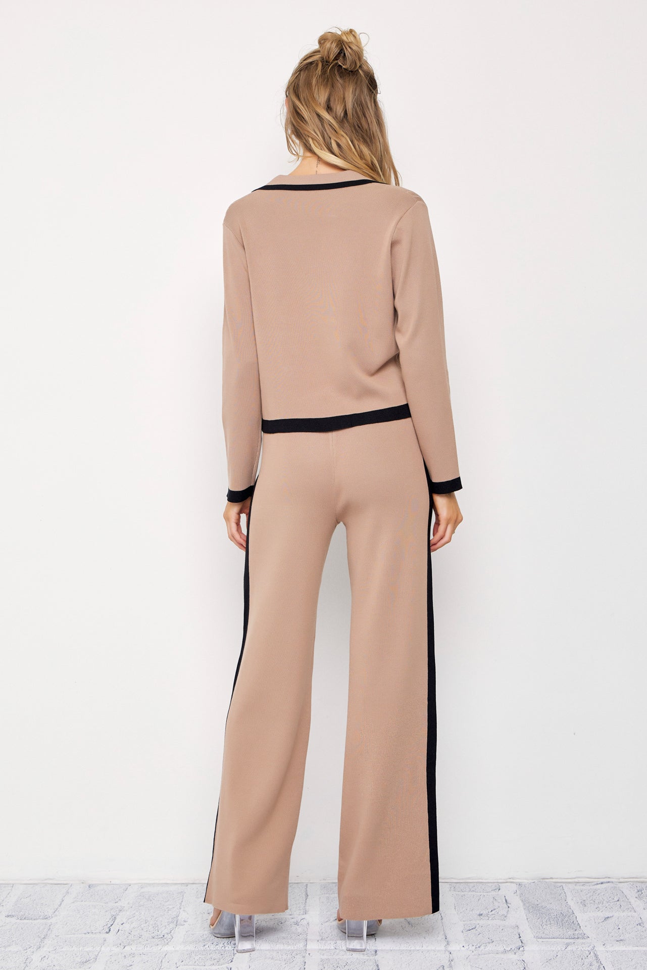 Veronica Knit Double Breasted Jacket And Pants Set