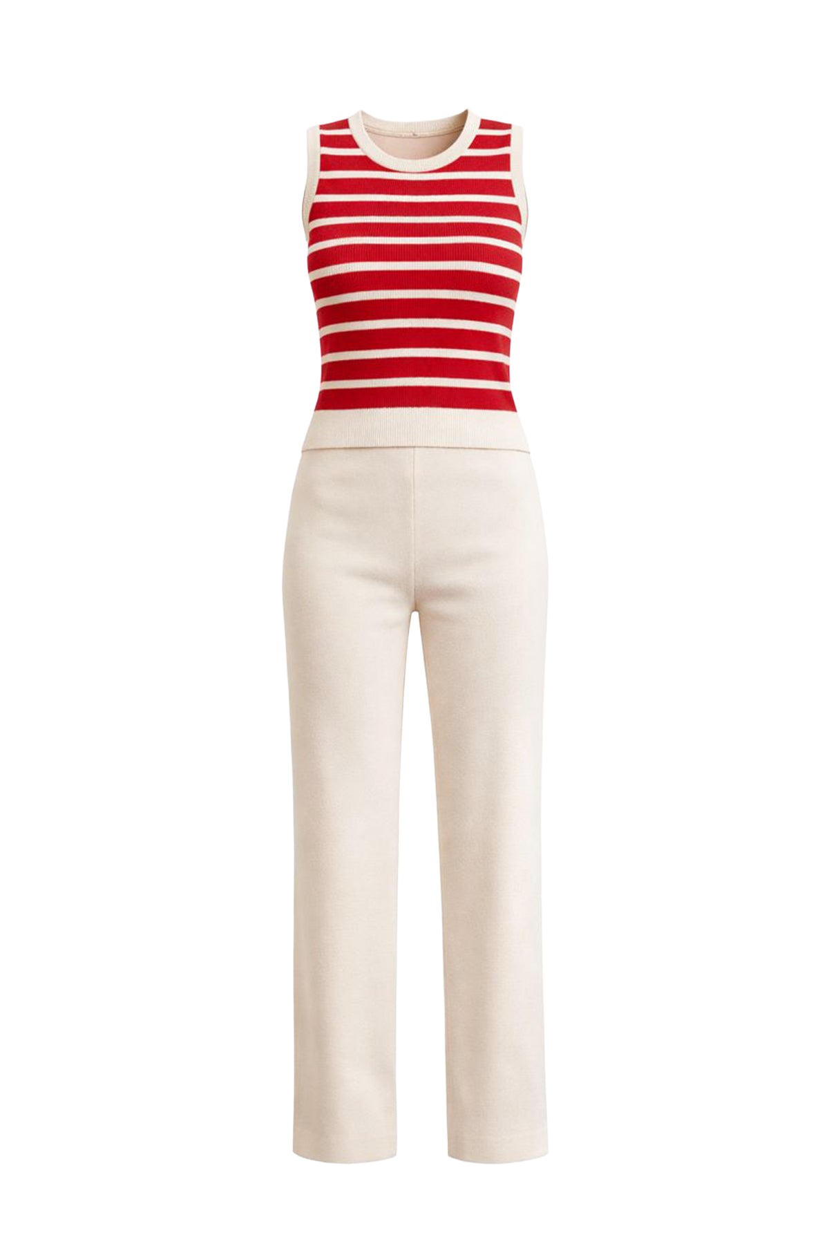 Maggie Stripe Knit Sleeveless Top and Pants Set