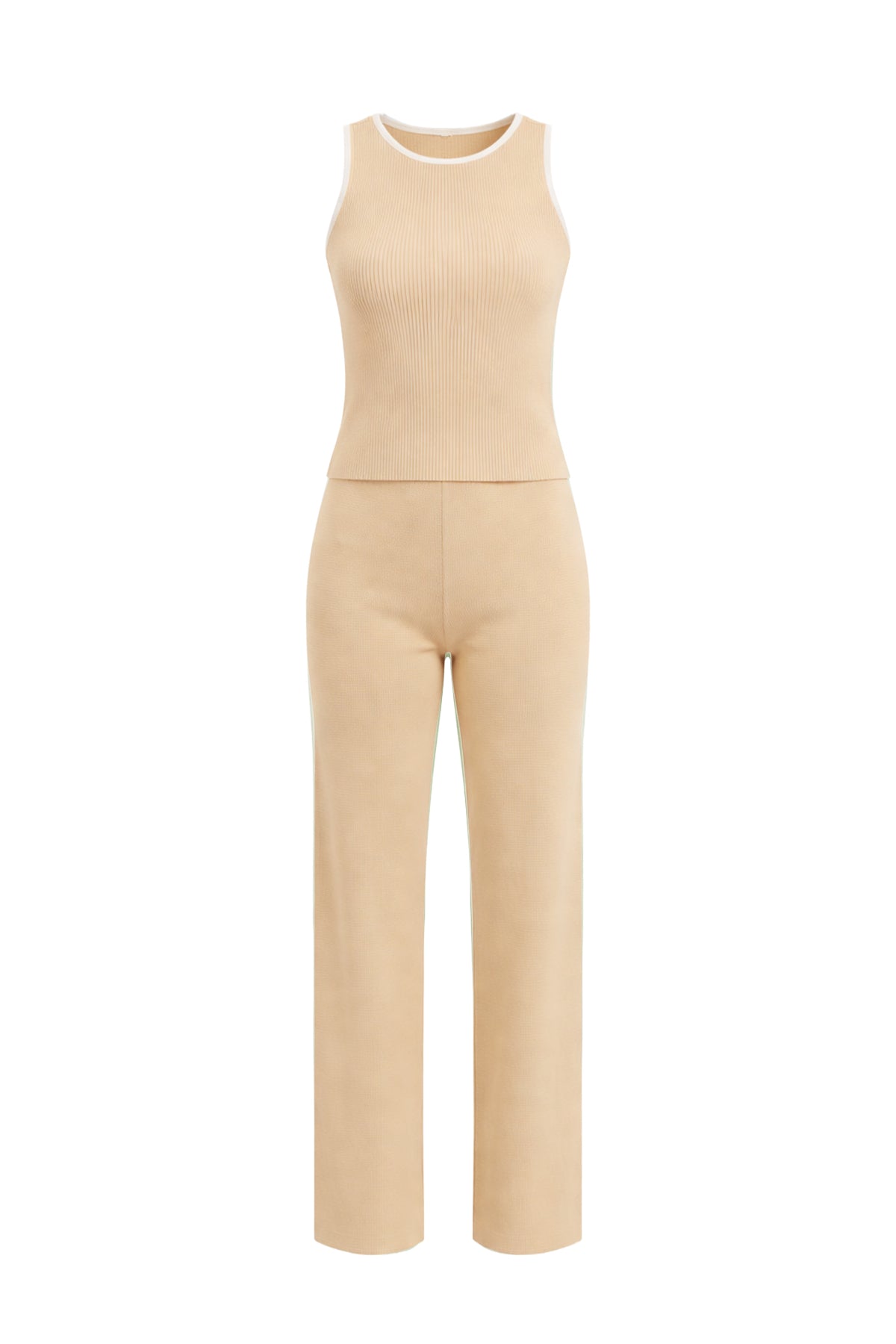 Celestia Rib Knit Sleeveless Top and Pants Set