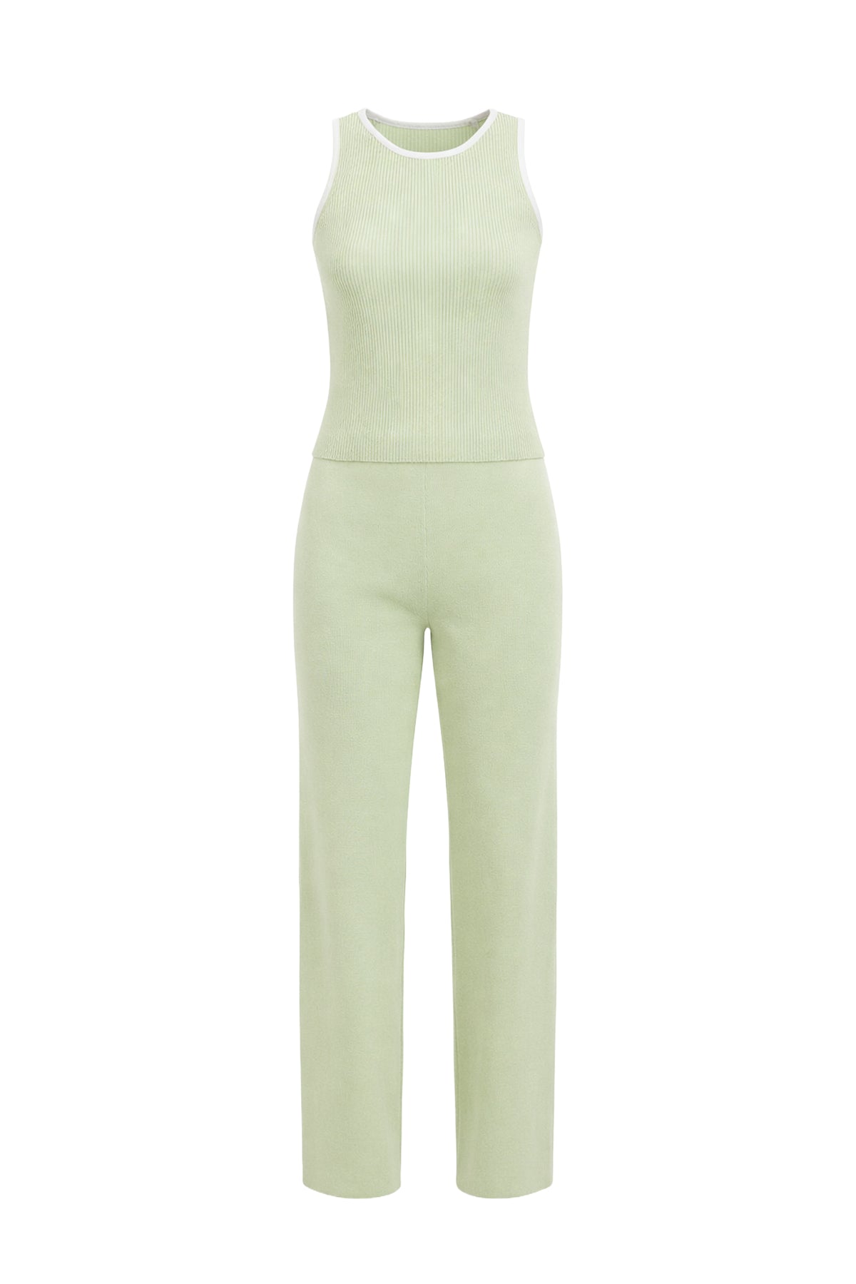 Celestia Rib Knit Sleeveless Top and Pants Set