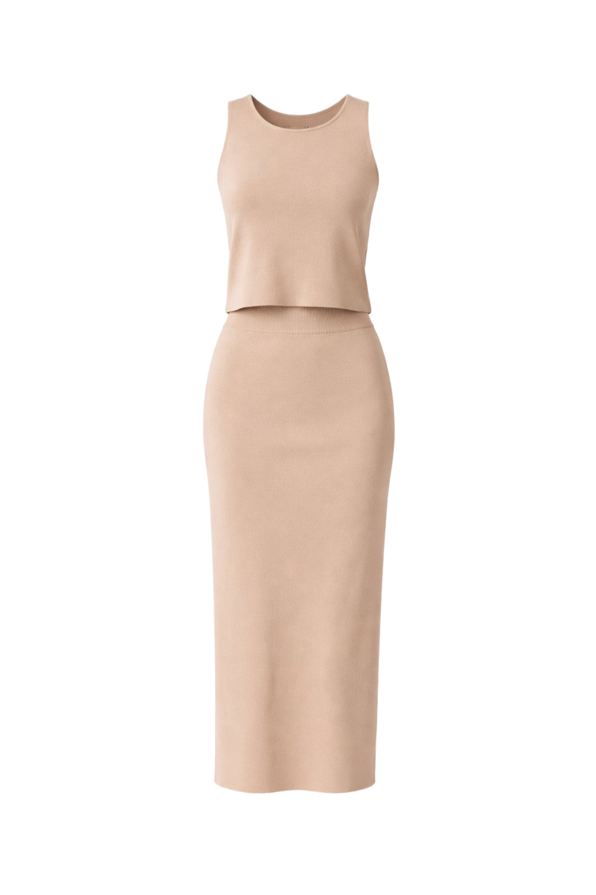 Sexy Back Knit Tank & Skirt Set