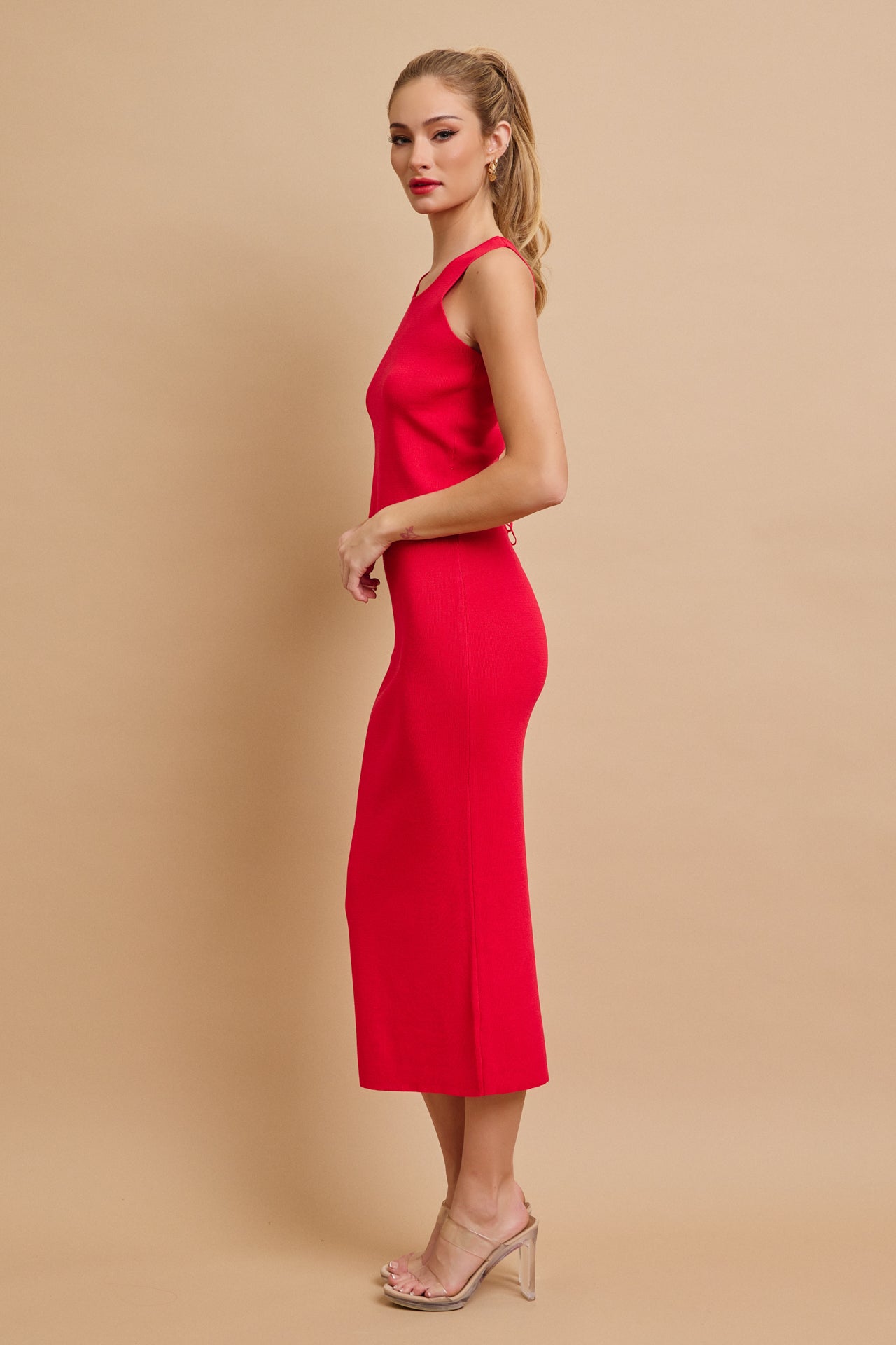 Sexy Back Knit Tank & Skirt Set
