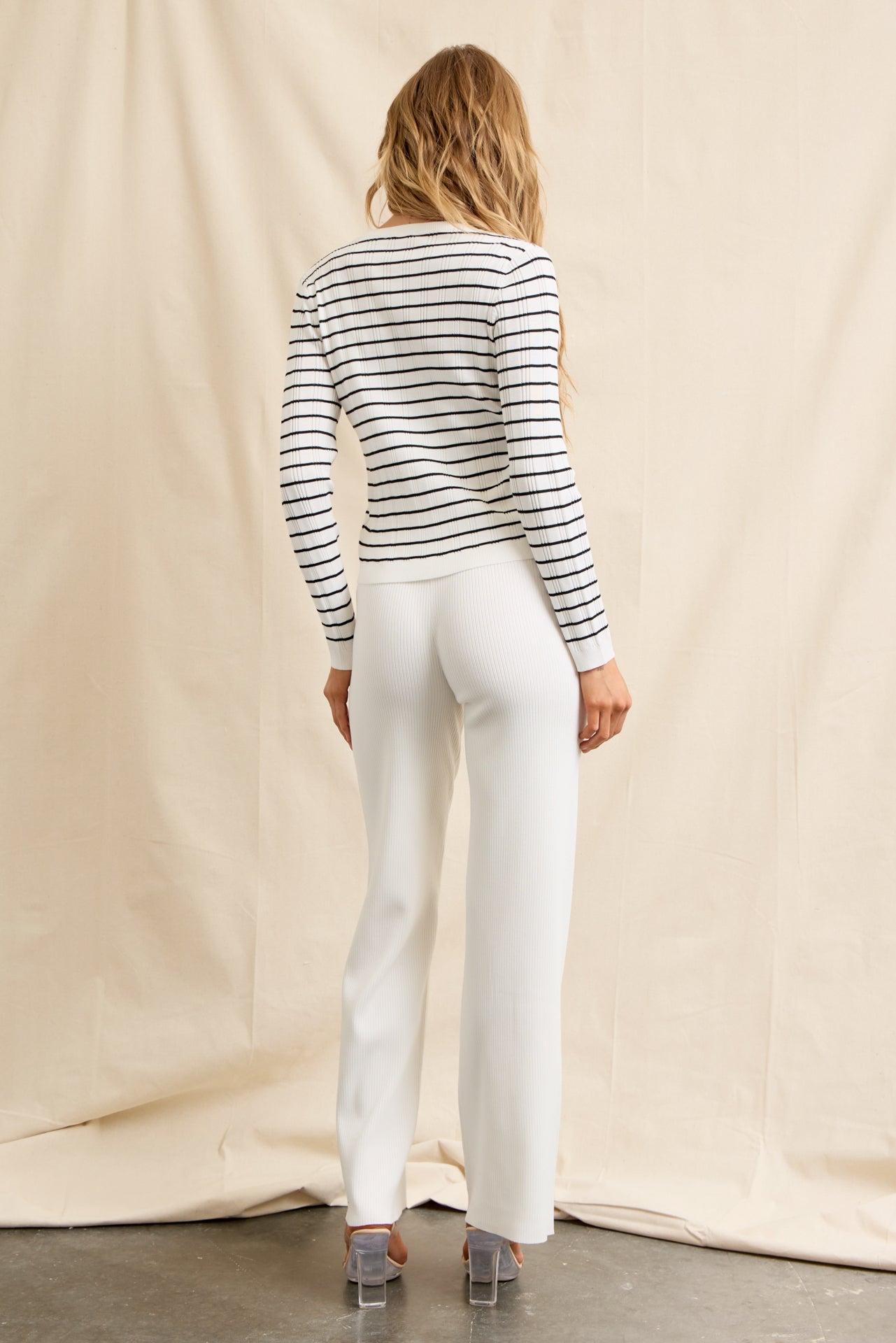 The Marlowe Stripe Cardigan & Pants Set