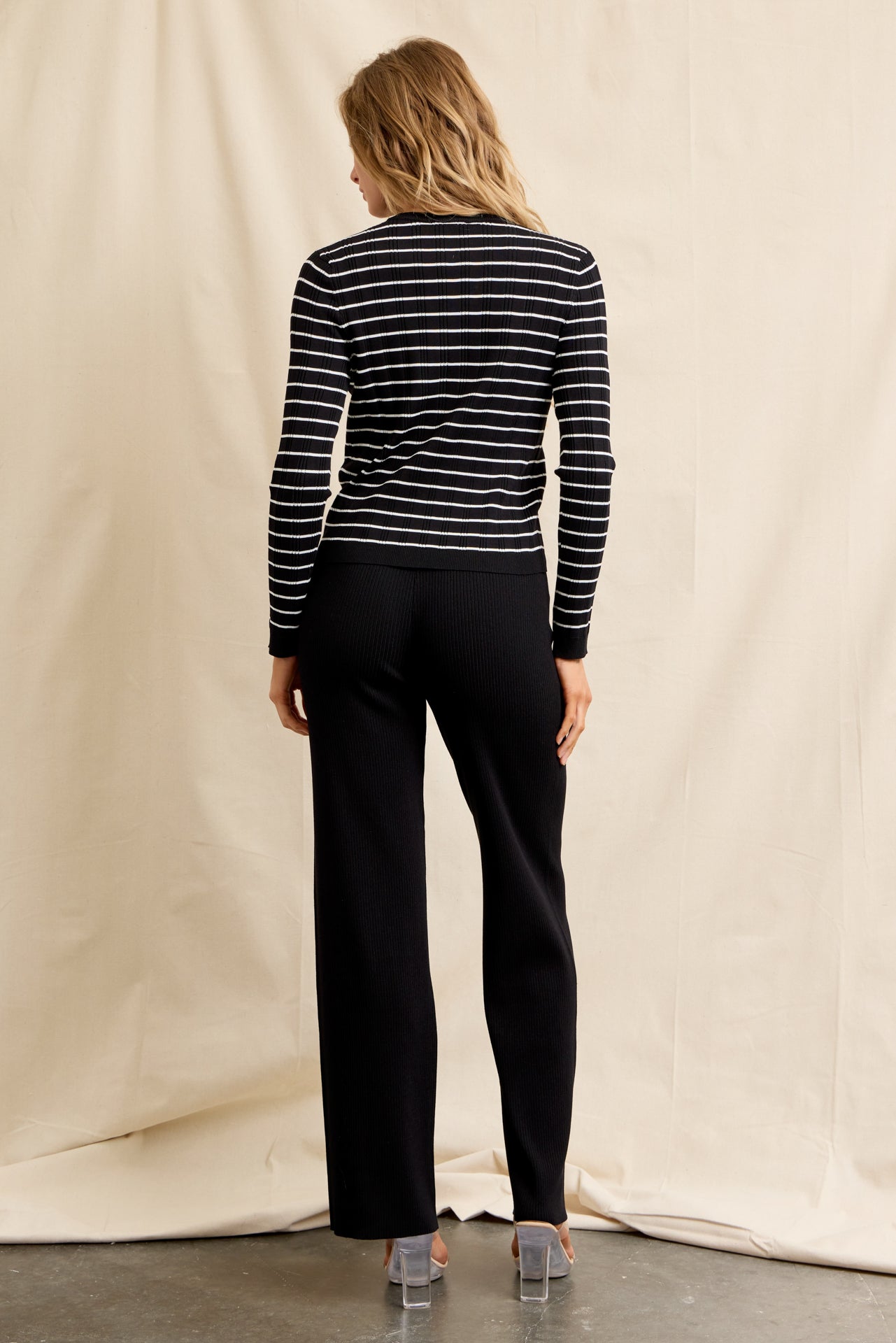 The Marlowe Stripe Cardigan & Pants Set