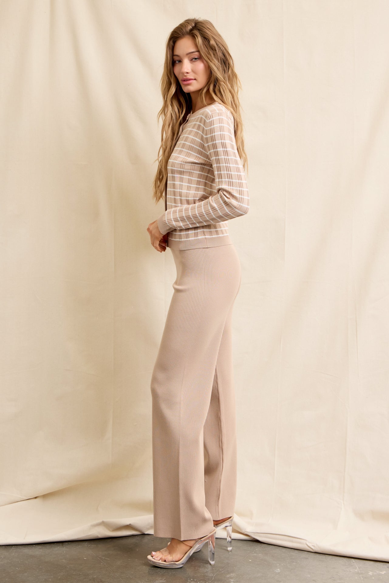The Marlowe Stripe Cardigan & Pants Set