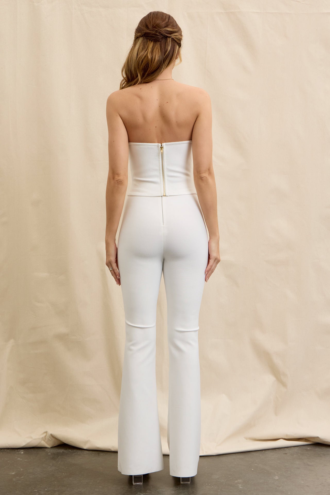 Bold Essence Strapless Fitted Top & Pants Set