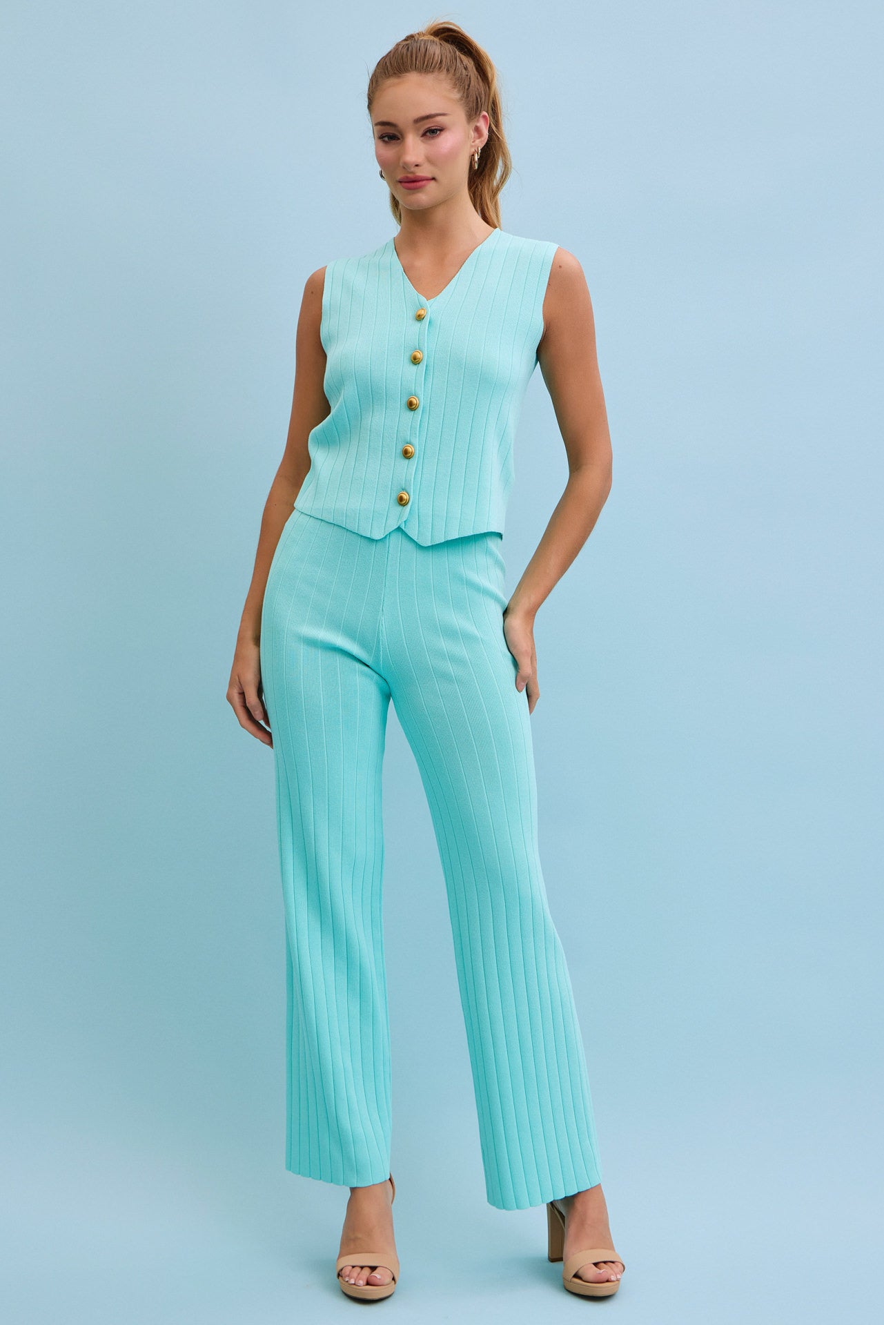 Soft Majesty Ribbed Knit Set