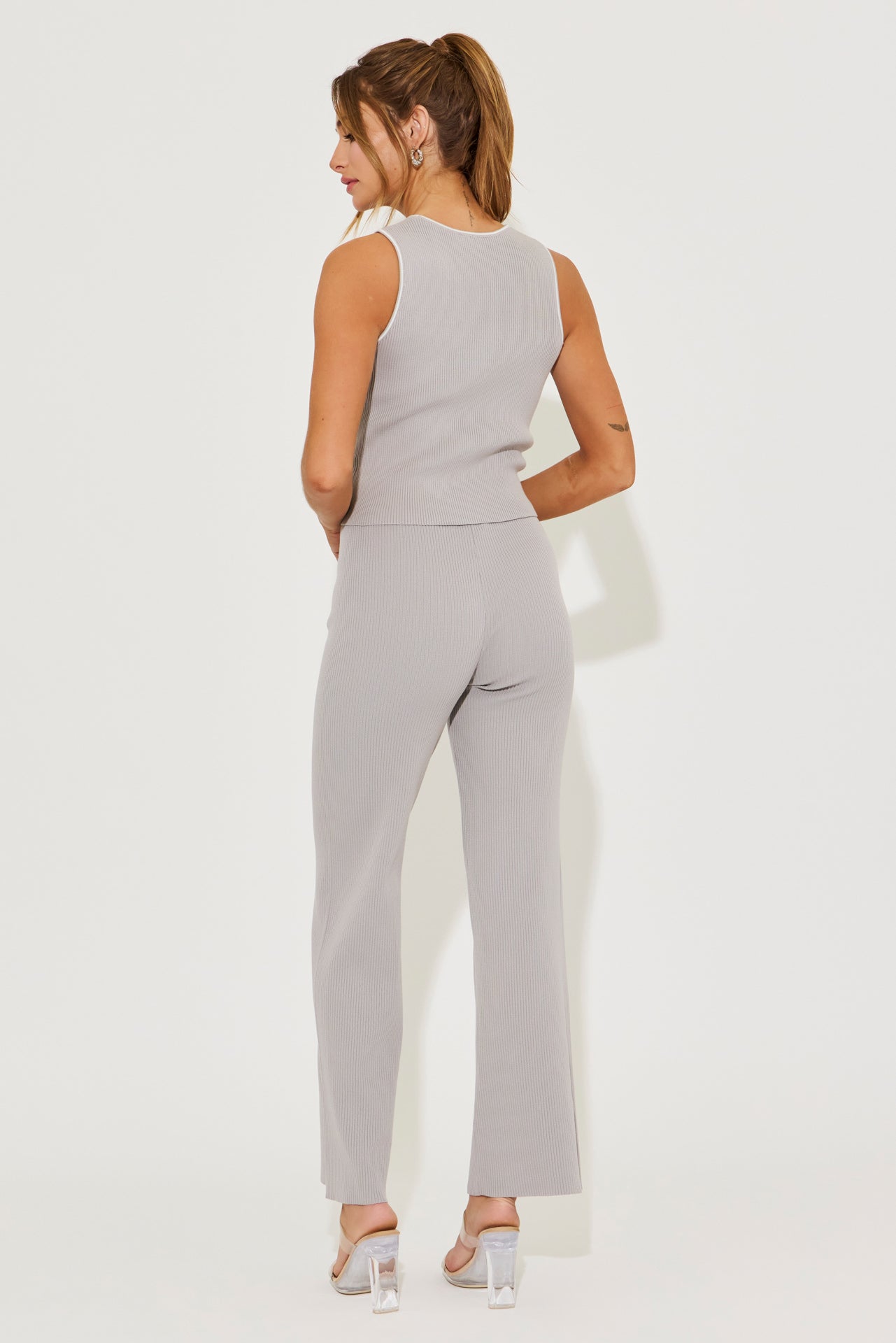 Effortless Styling Knit Sleeveless Top & Pants Set